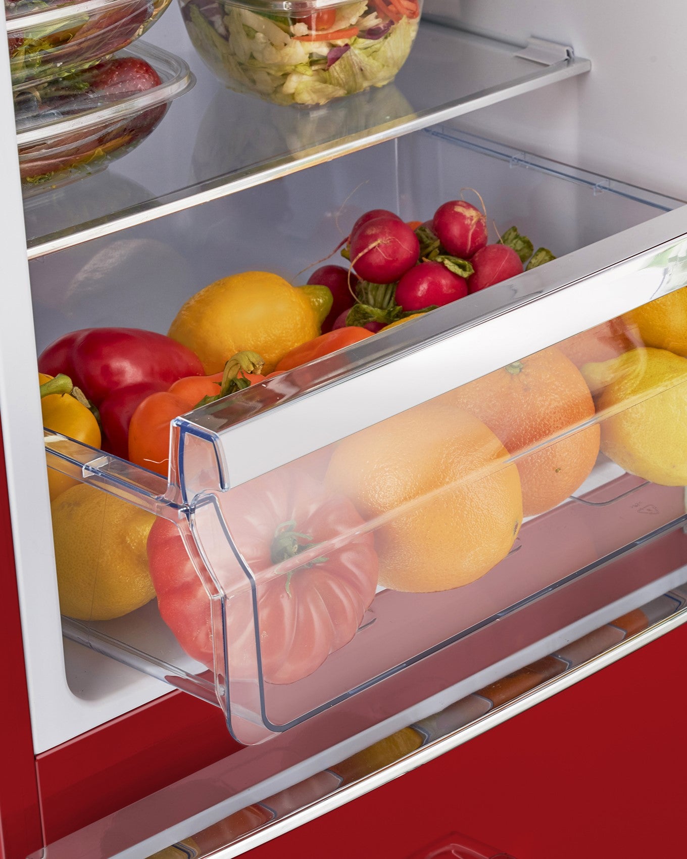 Unique Appliances - 21.6 Inch 8.7 cu. ft Bottom Mount Refrigerator in Candy Red - UGP-275L R AC