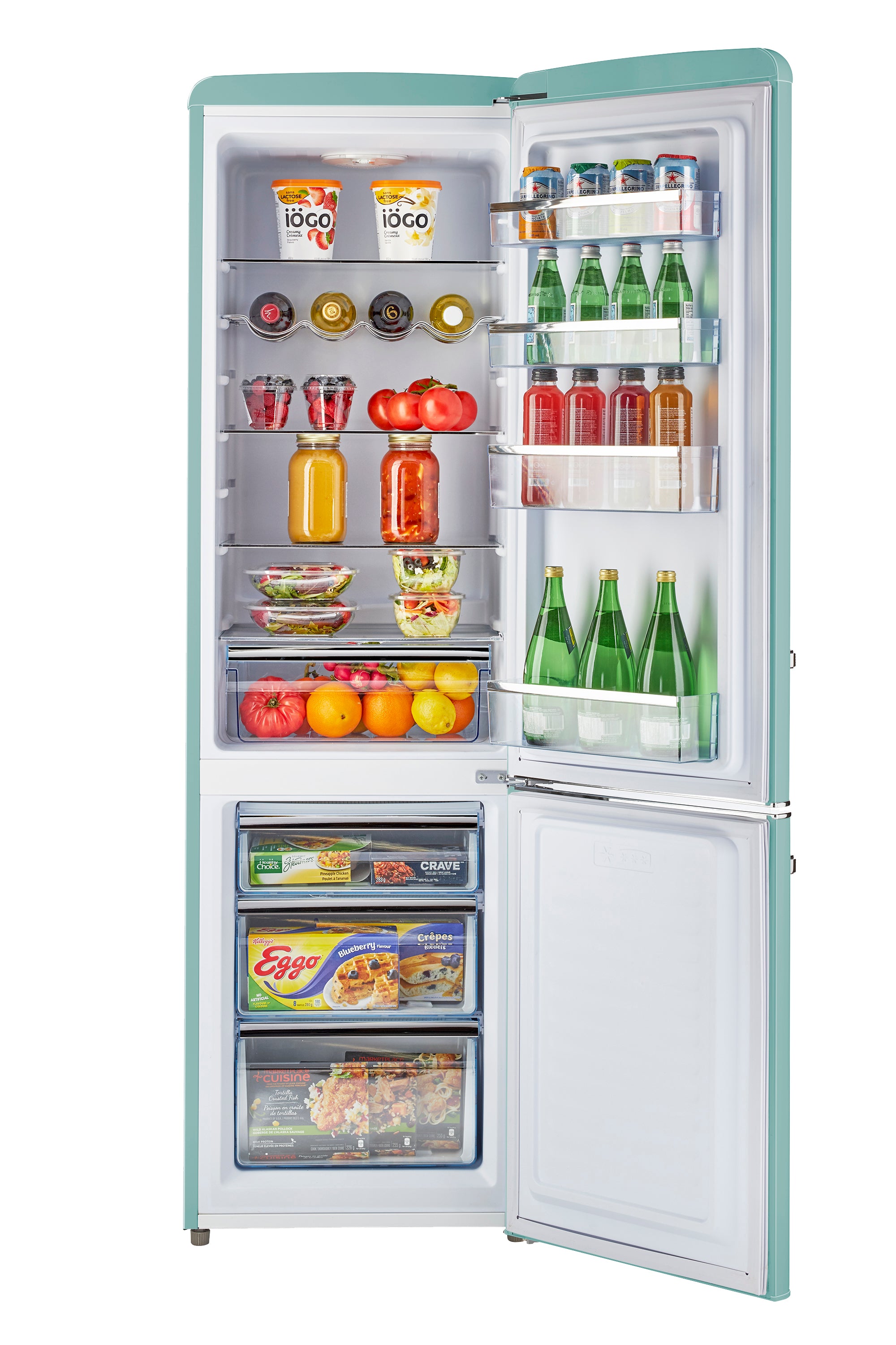 Unique Appliances - 21.6 Inch 8.7 cu. ft Bottom Mount Refrigerator in Ocean Mist Turquoise - UGP-275L T AC