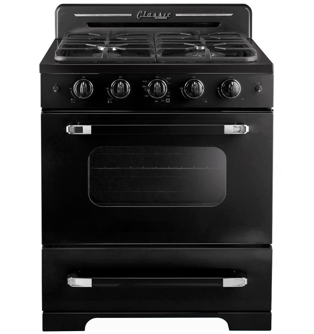 Unique Appliances - 3.9 cu. ft Gas Range in Midnight Black - UGP-30CR B