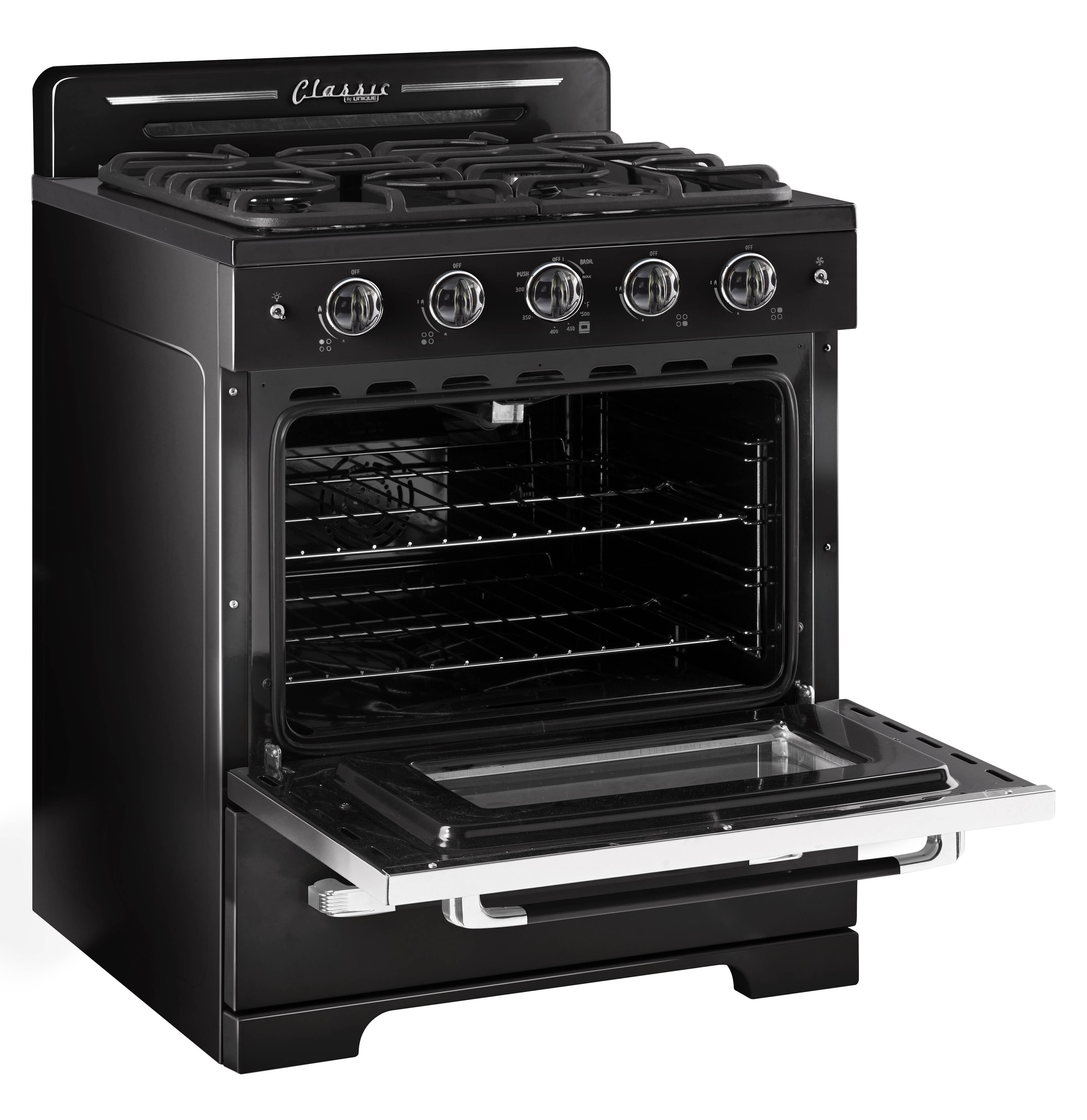 Unique Appliances - 3.9 cu. ft Gas Range in Midnight Black - UGP-30CR B