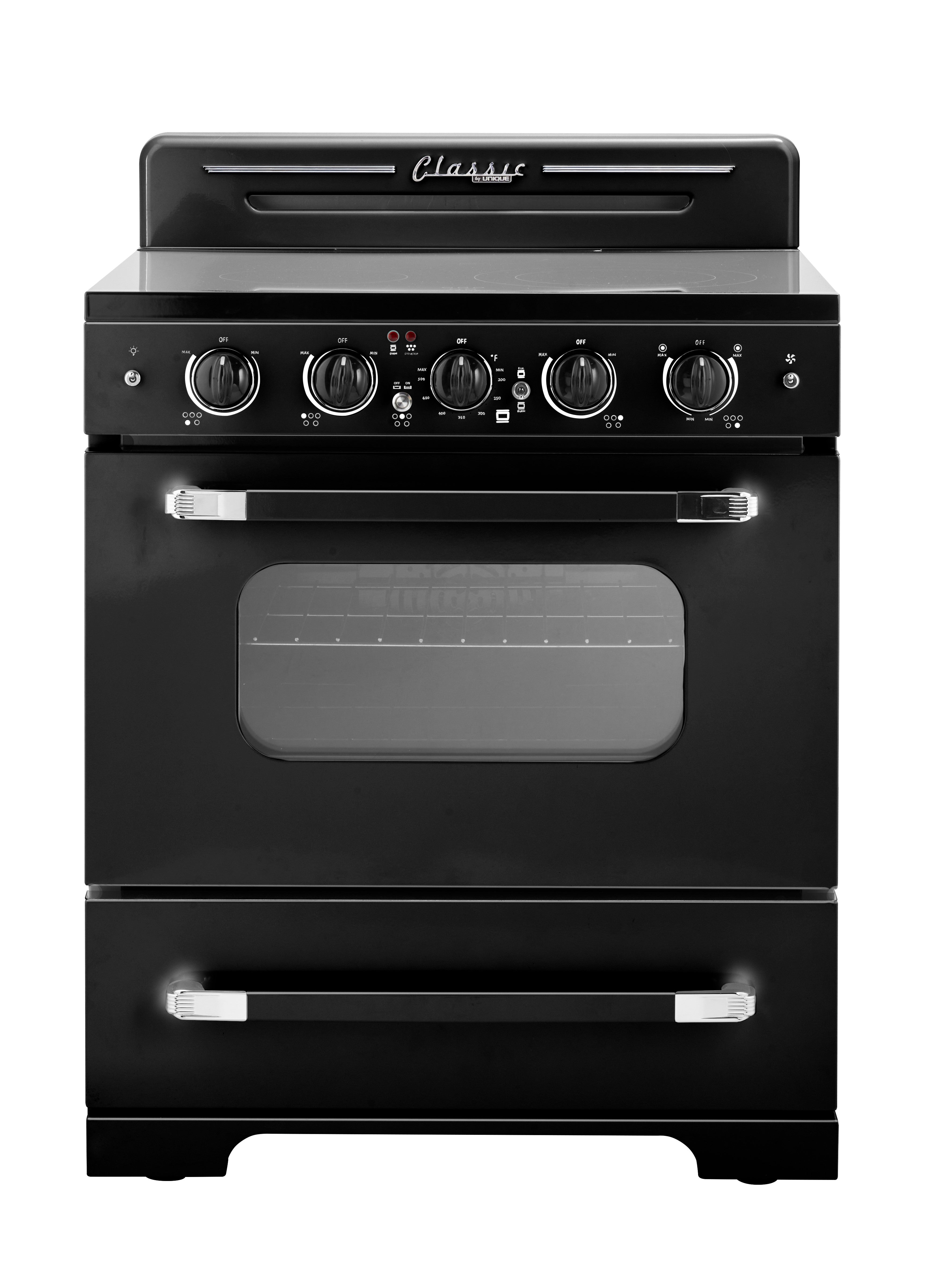 Unique Appliances - 3.9 cu. ft Electric Range in Midnight Black - UGP-30CR EC B