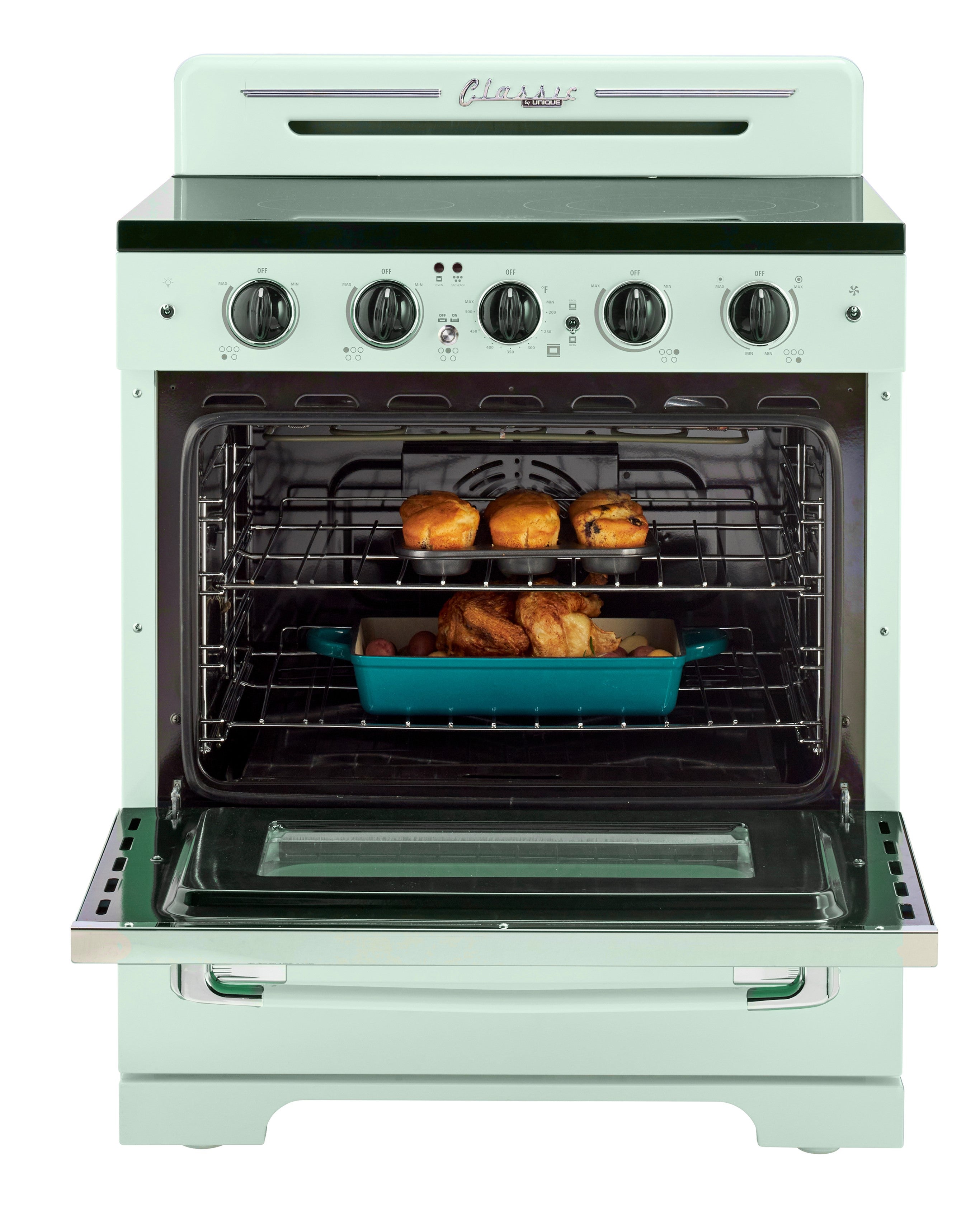 Unique Appliances - 3.9 cu. ft Electric Range in Summer Mint Green - UGP-30CR EC LG