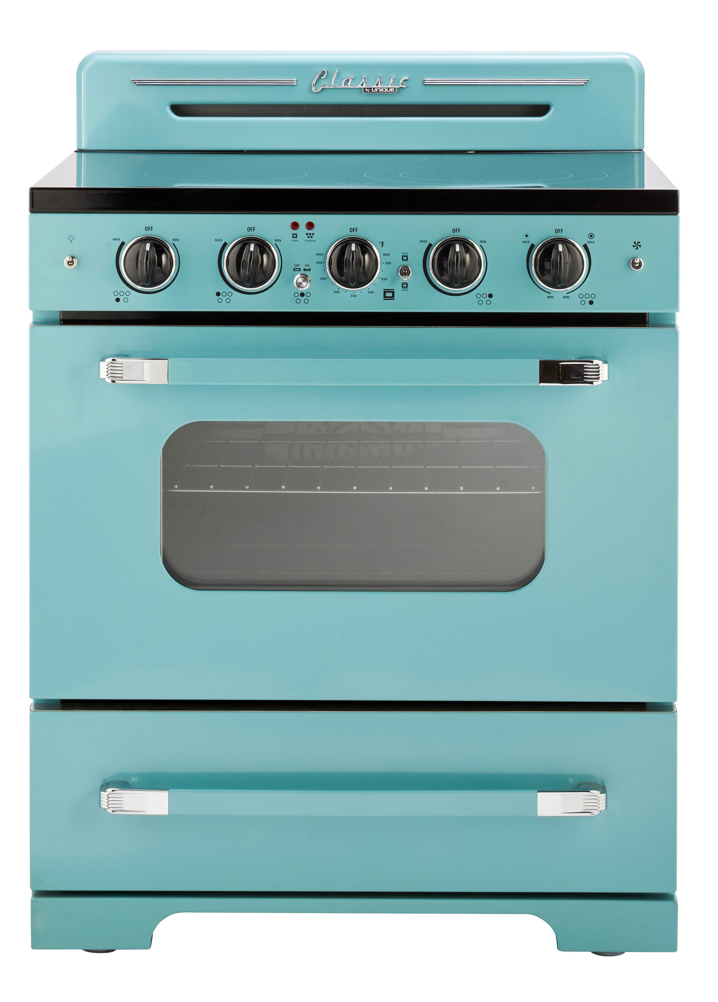 Unique Appliances - 3.9 cu. ft Electric Range in Ocean Mist Turquoise - UGP-30CR EC T