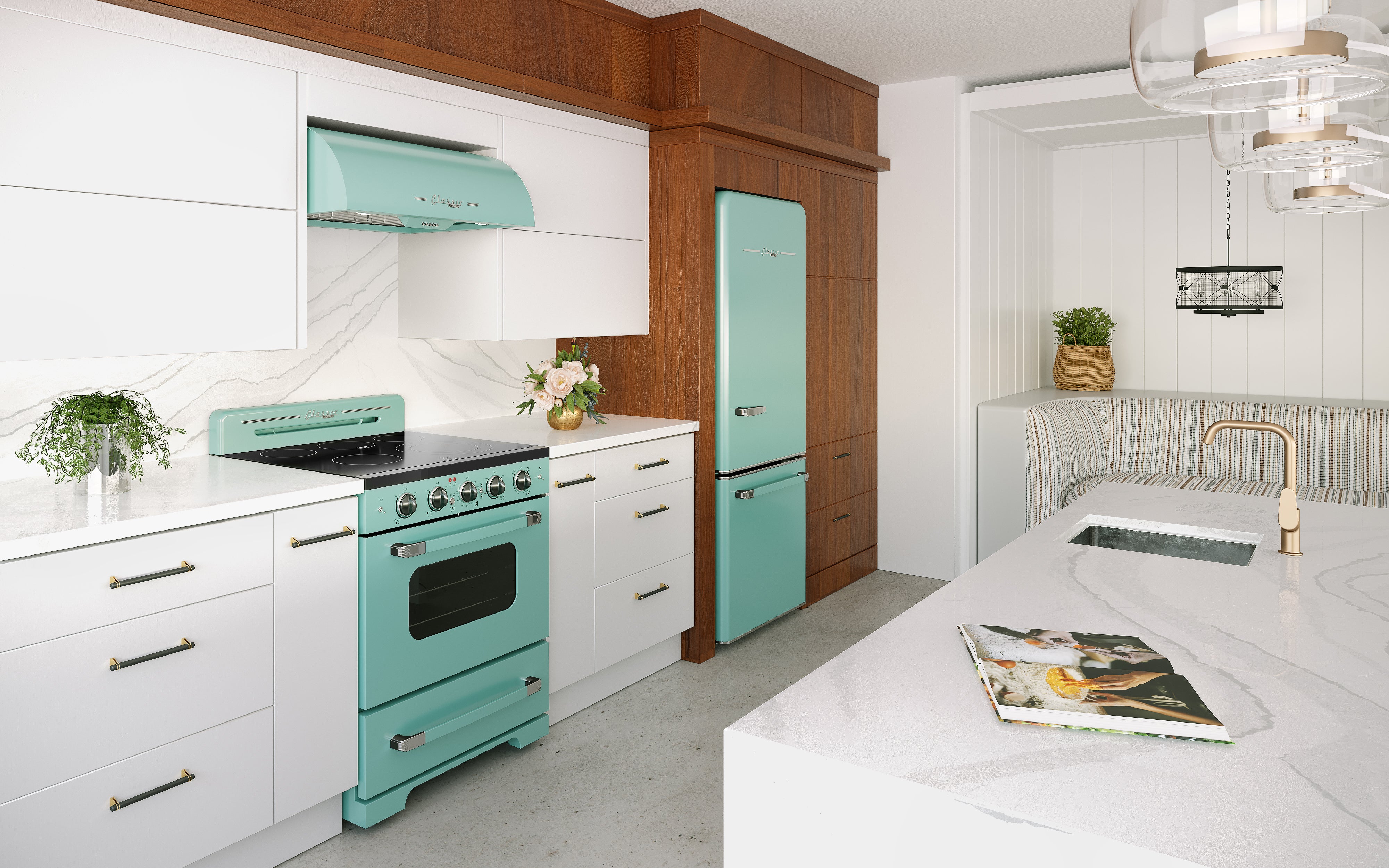 Unique Appliances - 3.9 cu. ft Electric Range in Ocean Mist Turquoise - UGP-30CR EC T