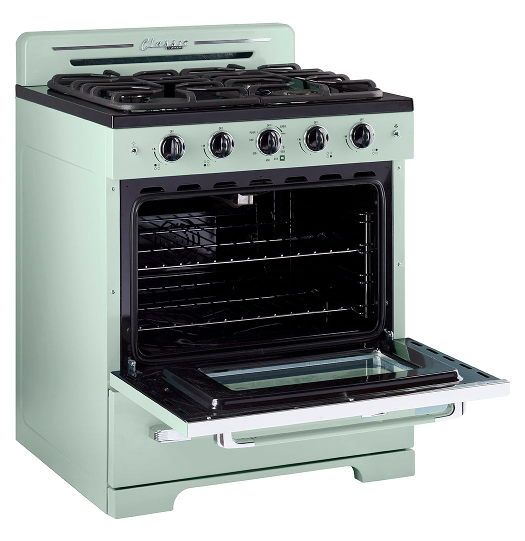 Unique Appliances - 3.9 cu. ft Gas Range in Summer Mint Green - UGP-30CR LG