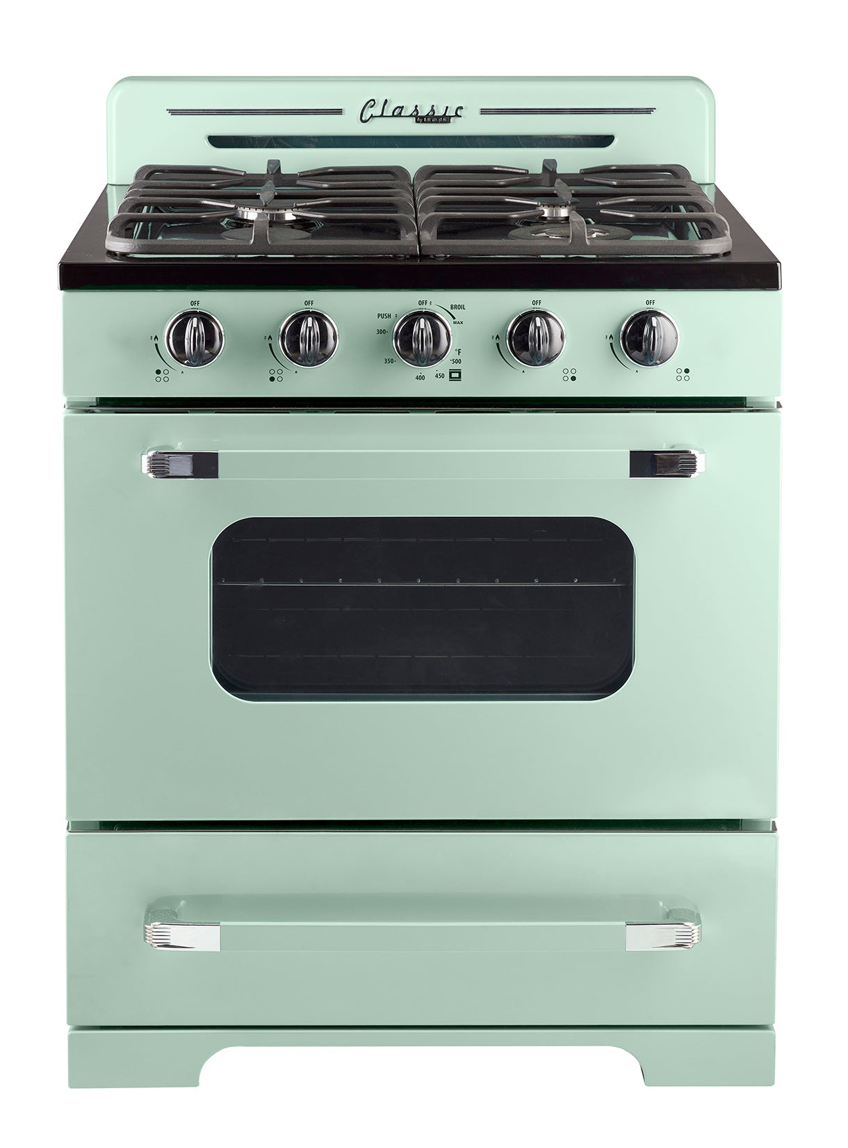 Unique Appliances - 3.9 cu. ft Gas Range in Summer Mint Green - UGP-30CR OF2 LG