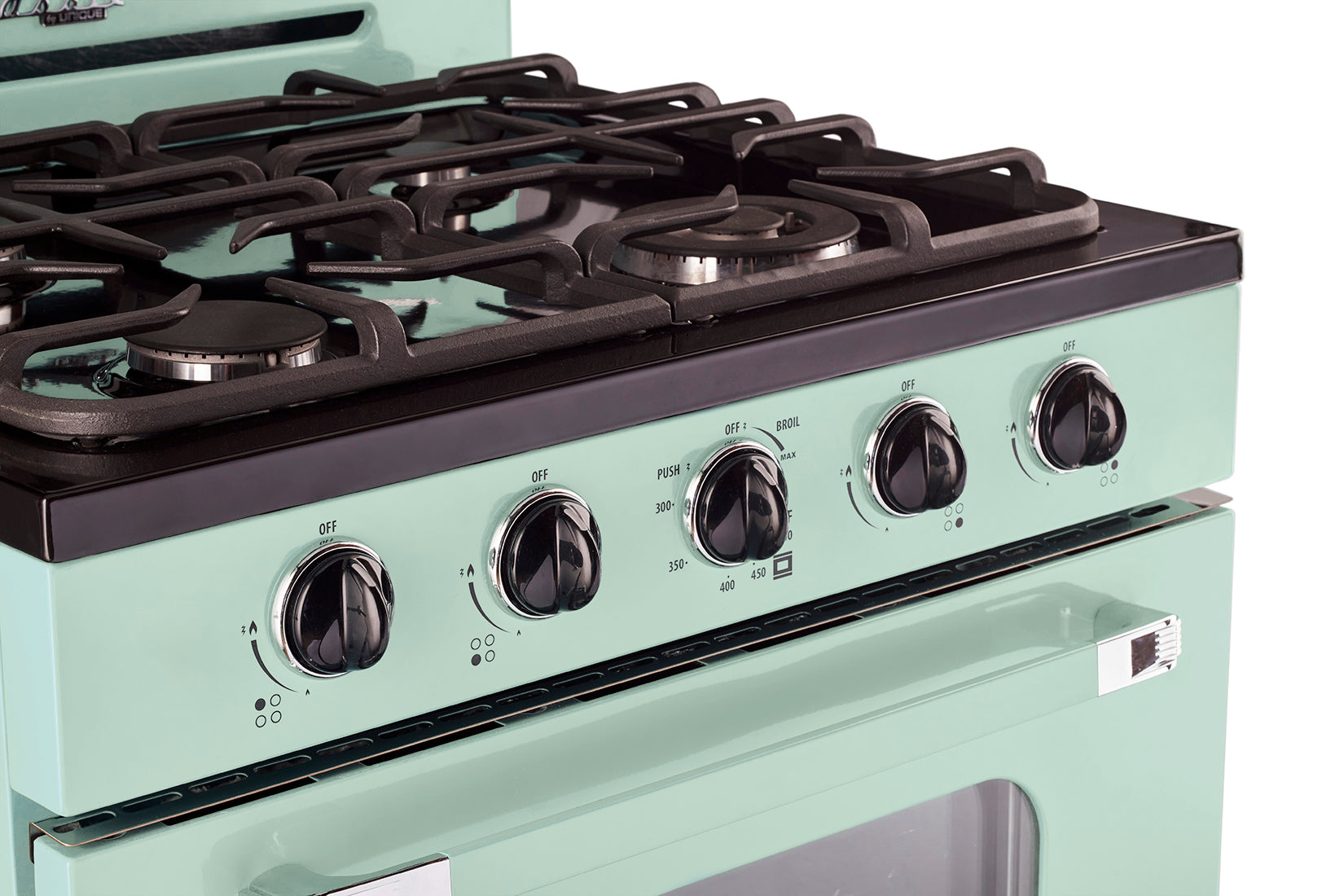 Unique Appliances - 3.9 cu. ft Gas Range in Summer Mint Green - UGP-30CR OF2 LG