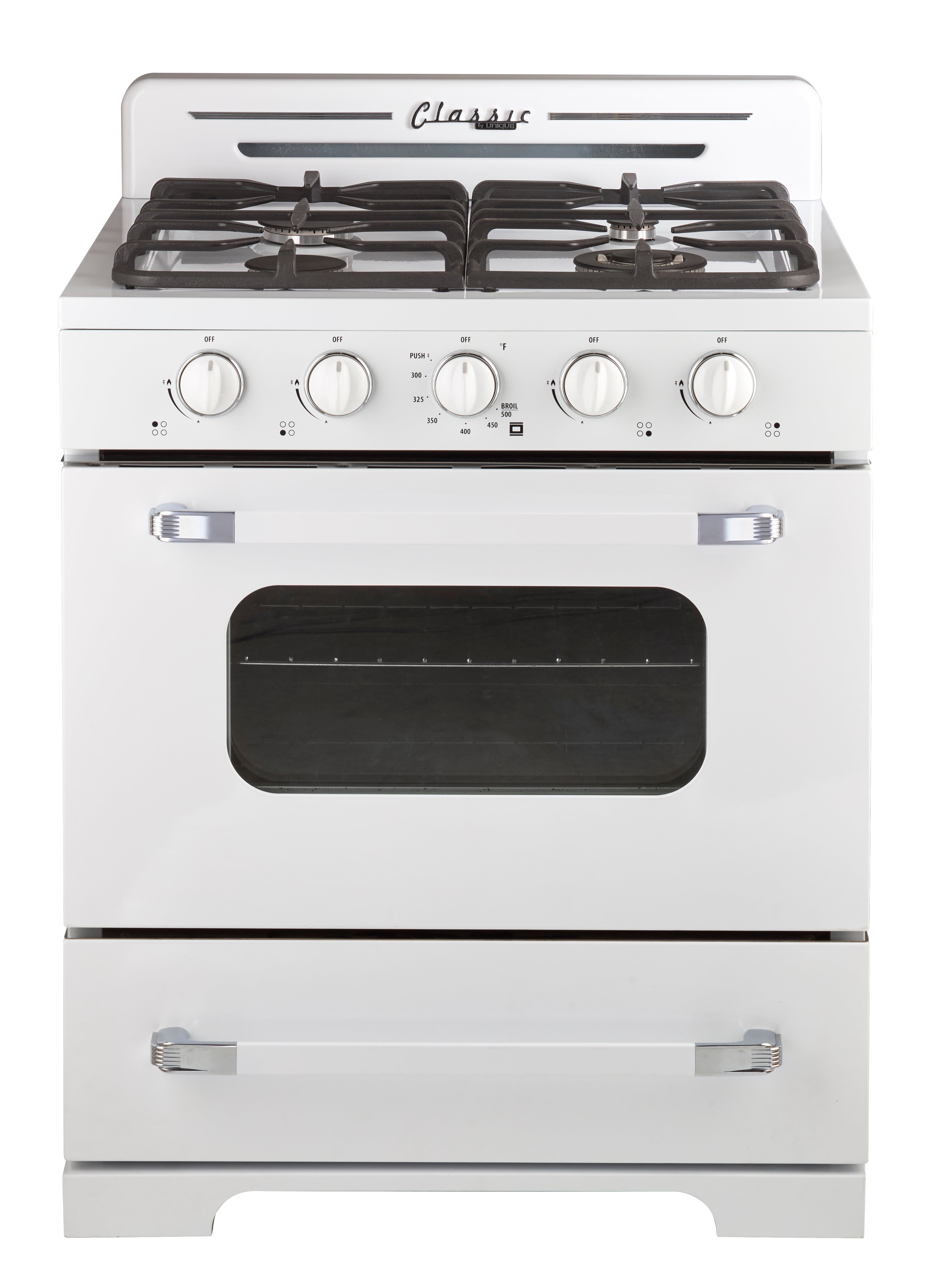 Unique Appliances - 3.9 cu. ft Gas Range in Marshmallow White - UGP-30CR OF2 W