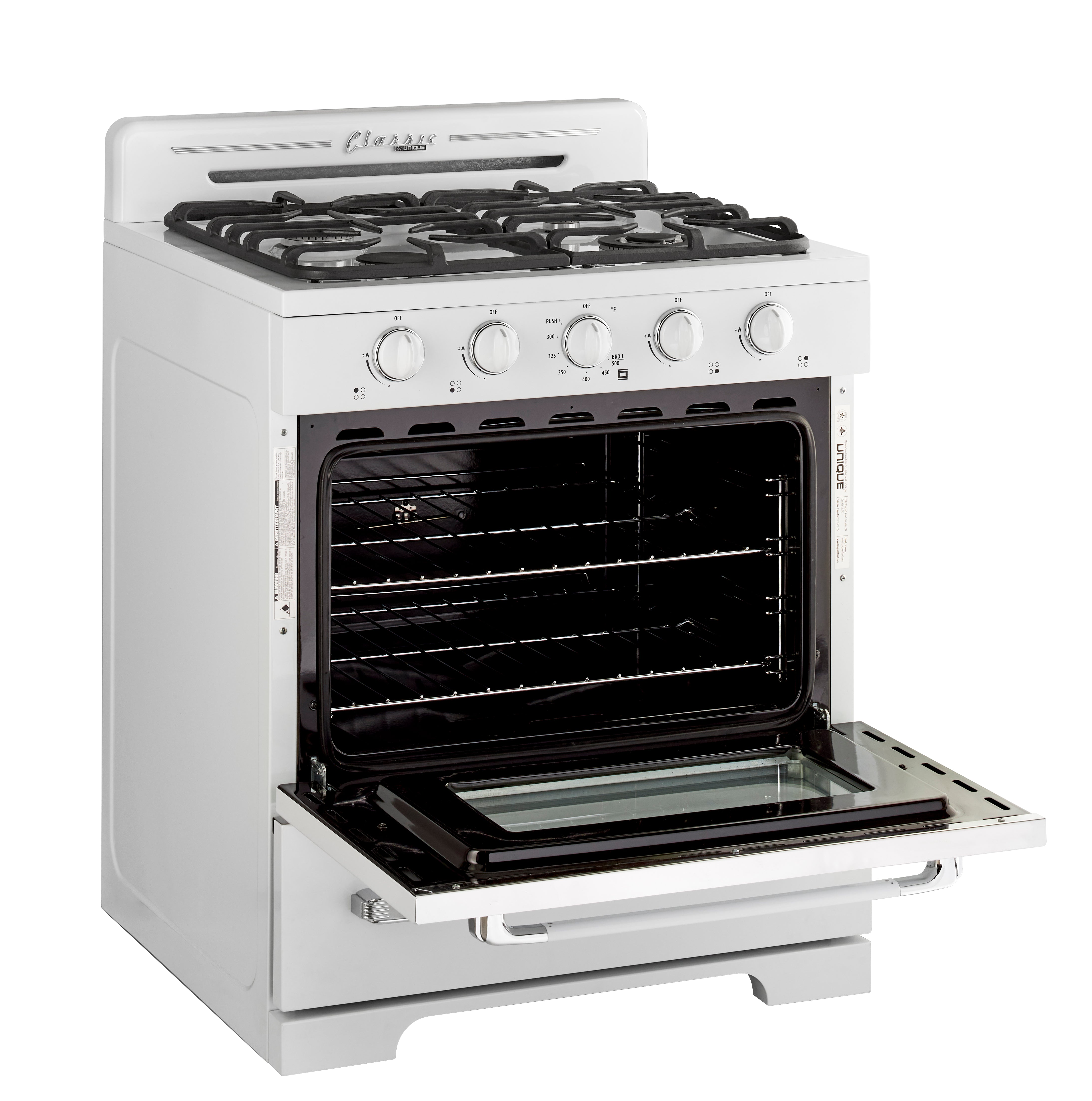 Unique Appliances - 3.9 cu. ft Gas Range in Marshmallow White - UGP-30CR OF2 W