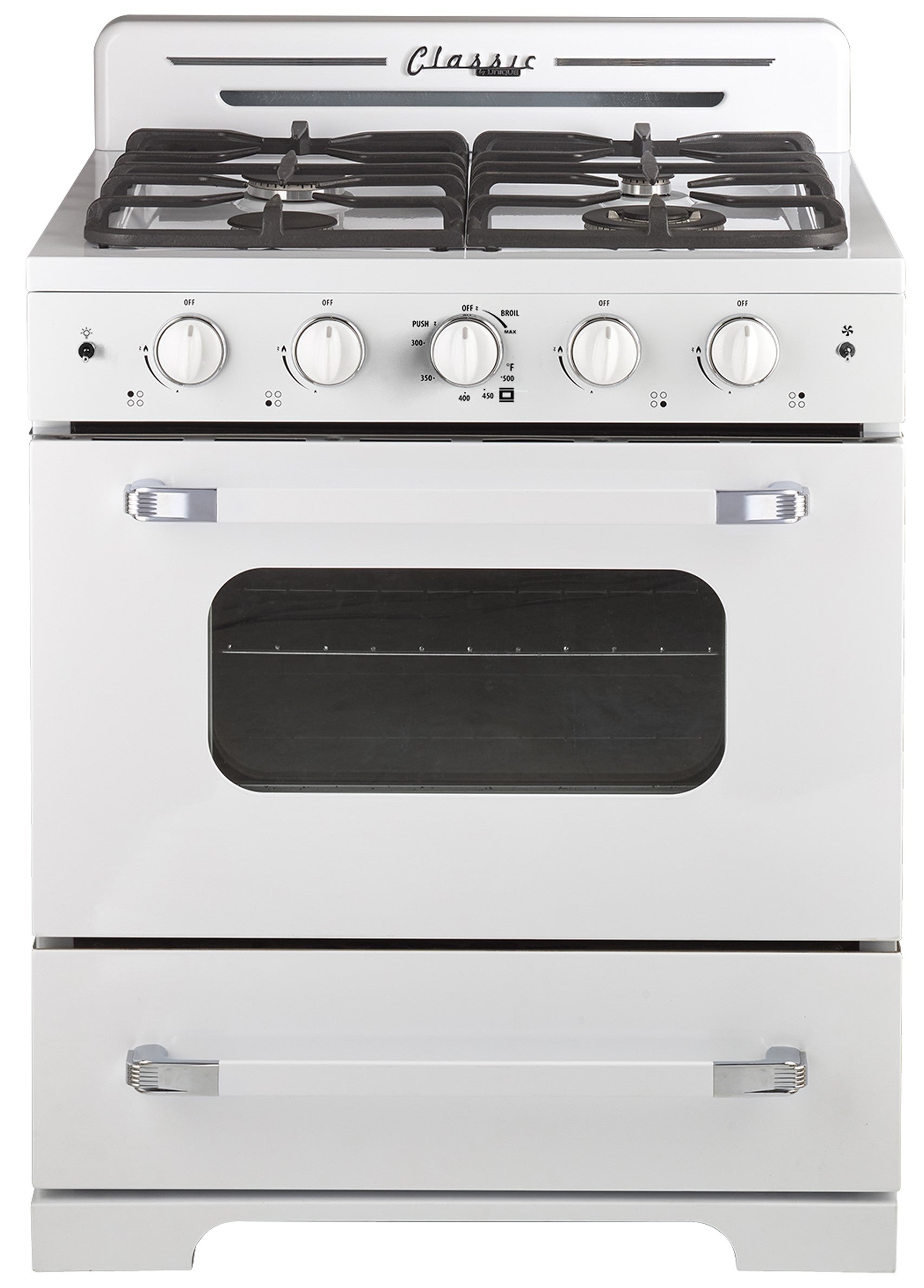 Unique Appliances - 3.9 cu. ft Gas Range in Marshmallow White - UGP-30CR W