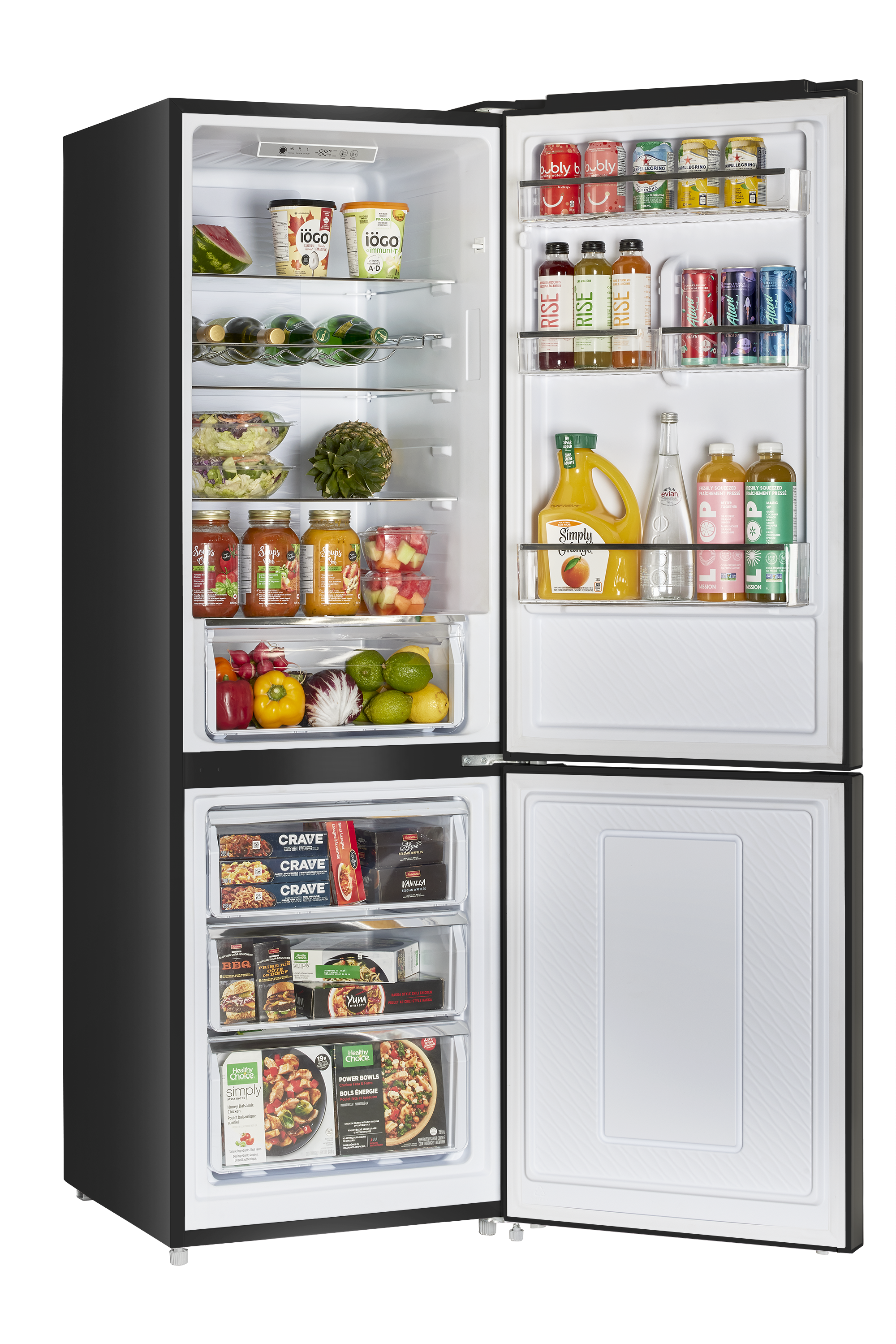 Unique Appliances - 23.4 Inch 11.4 cu. ft Bottom Mount Refrigerator in Black - UGP-325L B