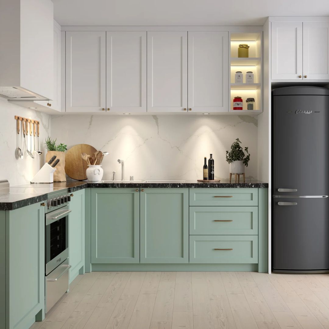 Unique Appliances - 23.8 Inch 11.7 cu. ft Bottom Mount Refrigerator in Matte Black - UGP-340L MB AC