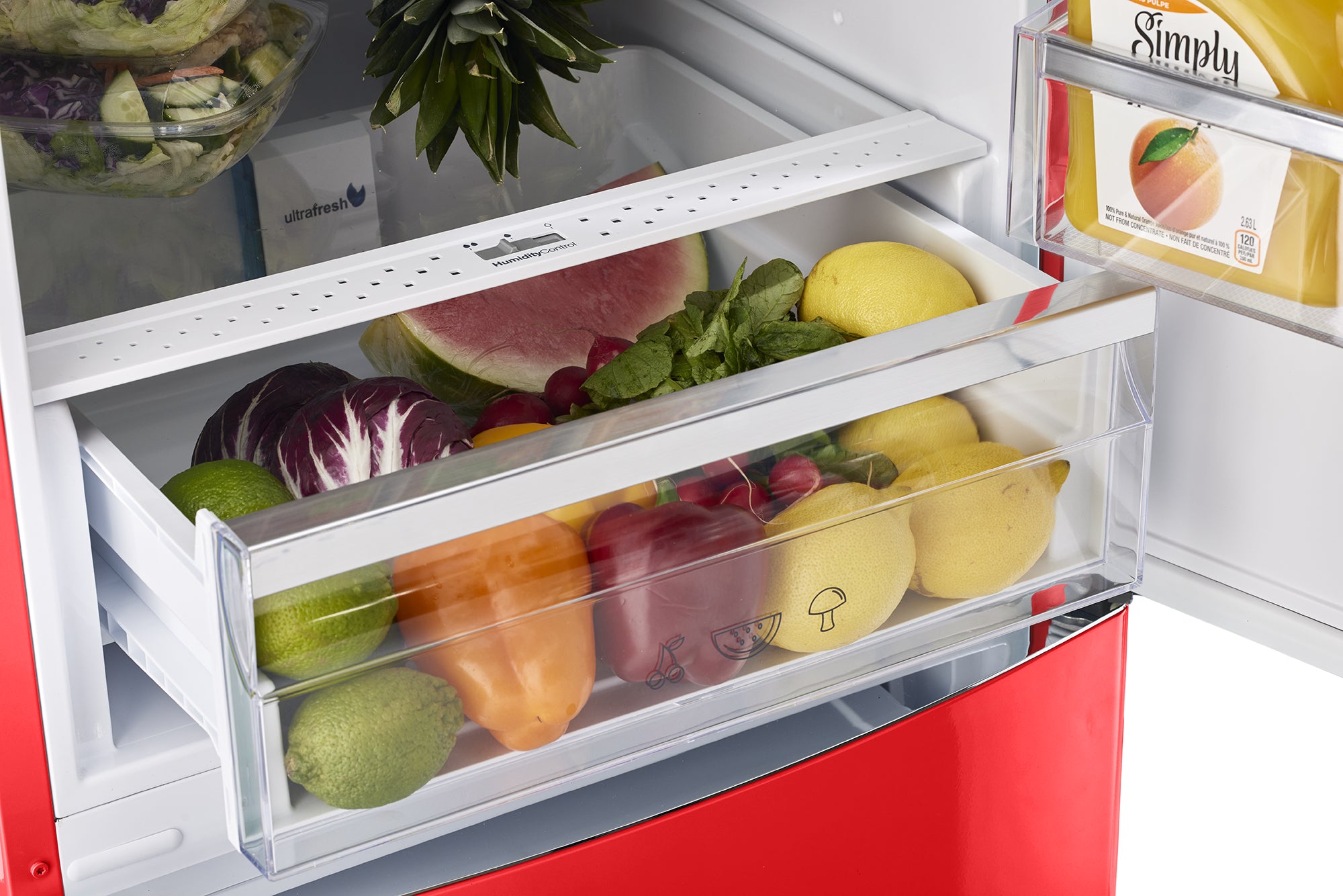 Unique Appliances - 23.8 Inch 11.7 cu. ft Bottom Mount Refrigerator in Red - UGP-340L R AC