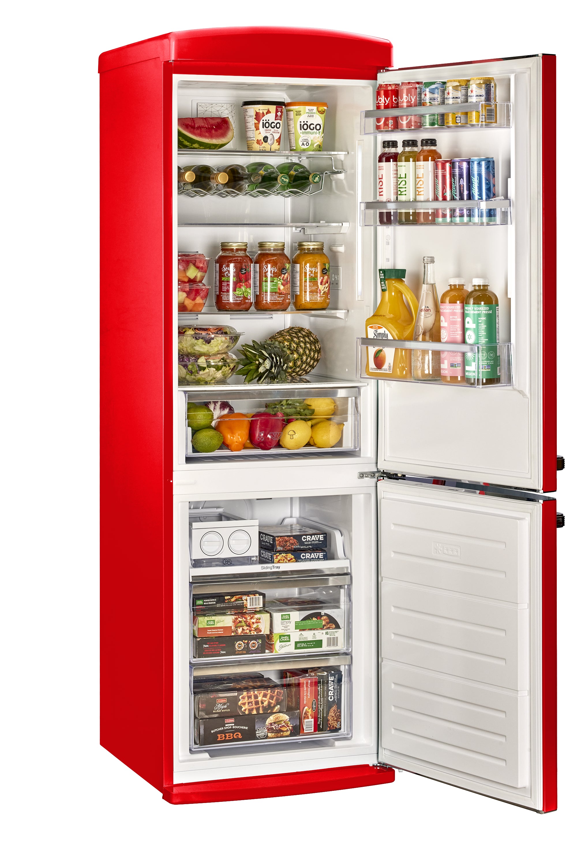 Unique Appliances - 23.8 Inch 11.7 cu. ft Bottom Mount Refrigerator in Red - UGP-340L R AC