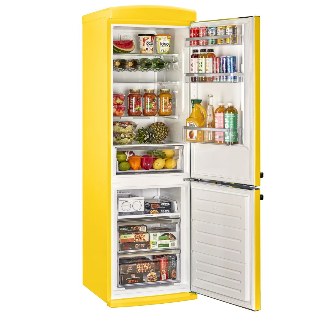 Unique Appliances - 23.8 Inch 11.7 cu. ft Bottom Mount Refrigerator in Canary Yellow - UGP-340L Y AC