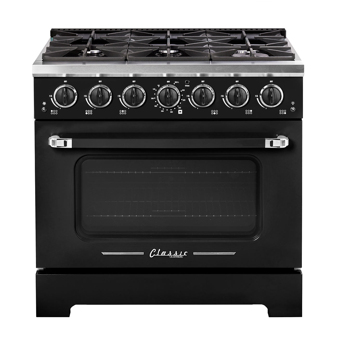 Unique Appliances - 5.2 cu. ft Gas Range in Midnight Black - UGP-36CR B