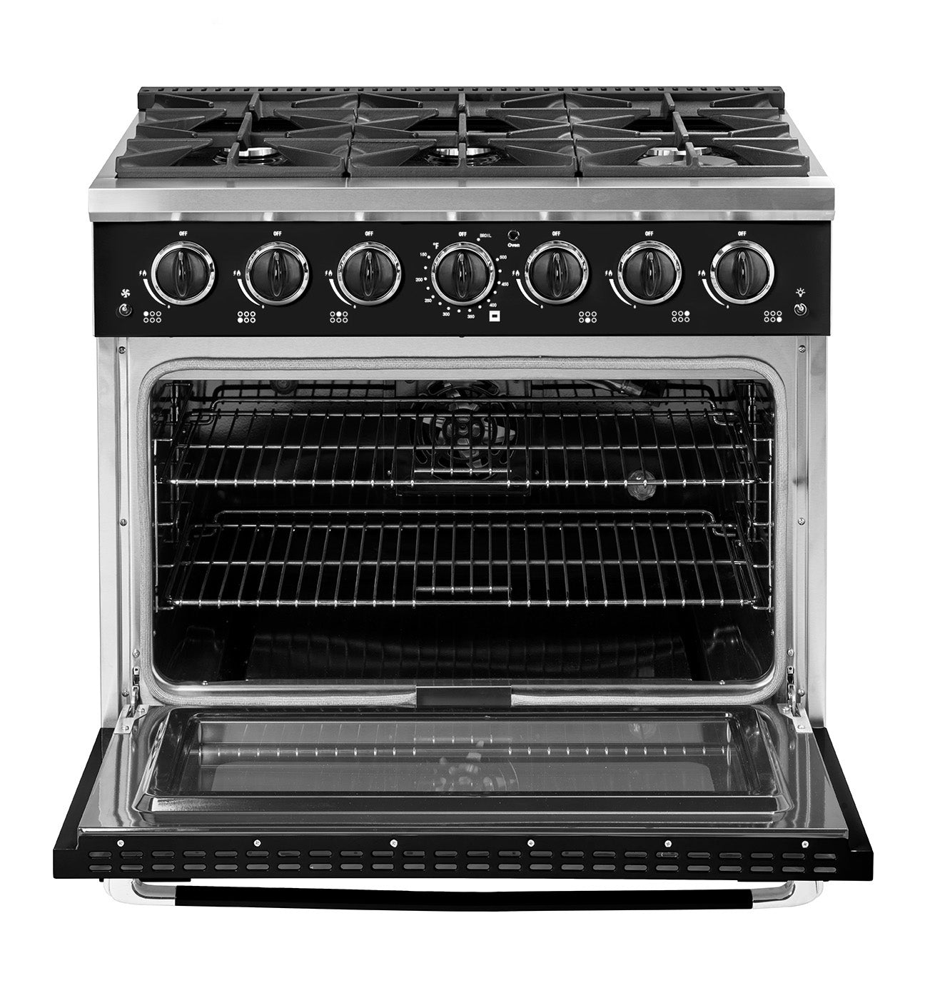 Unique Appliances - 5.2 cu. ft Gas Range in Midnight Black - UGP-36CR B