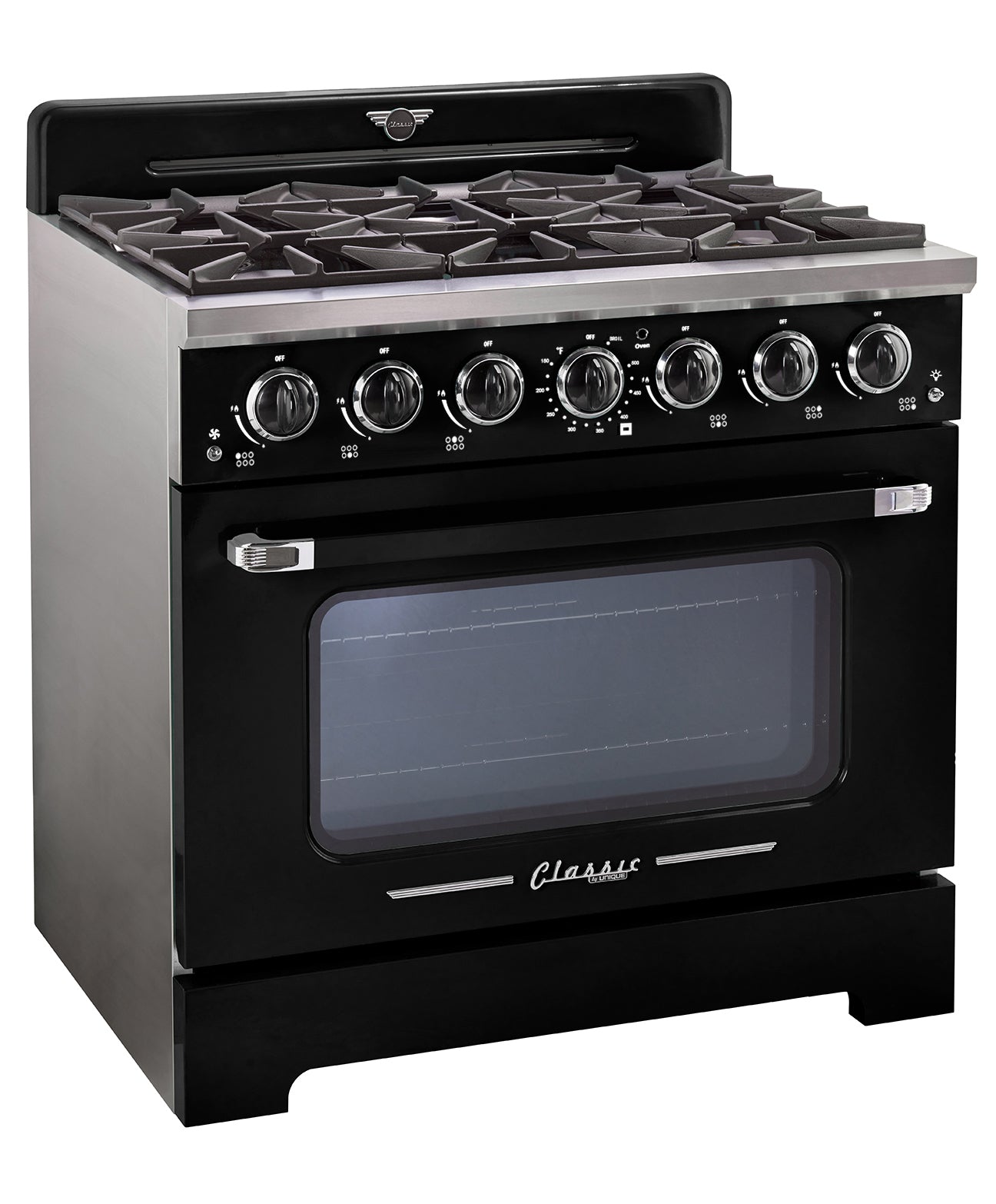 Unique Appliances - 5.2 cu. ft Gas Range in Midnight Black - UGP-36CR B