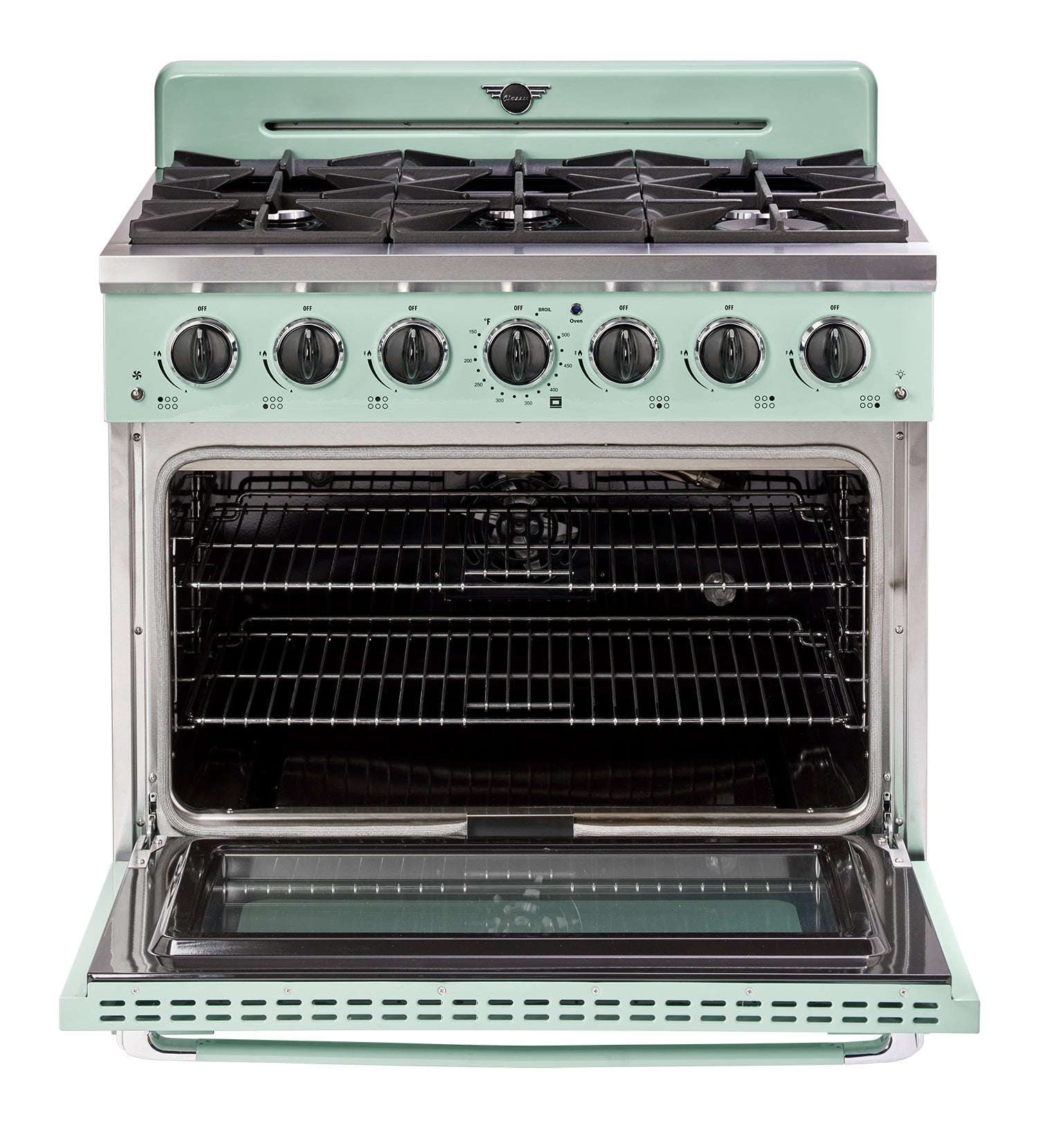 Unique Appliances - 5.2 cu. ft Gas Range in Summer Mint Green - UGP-36CR LG