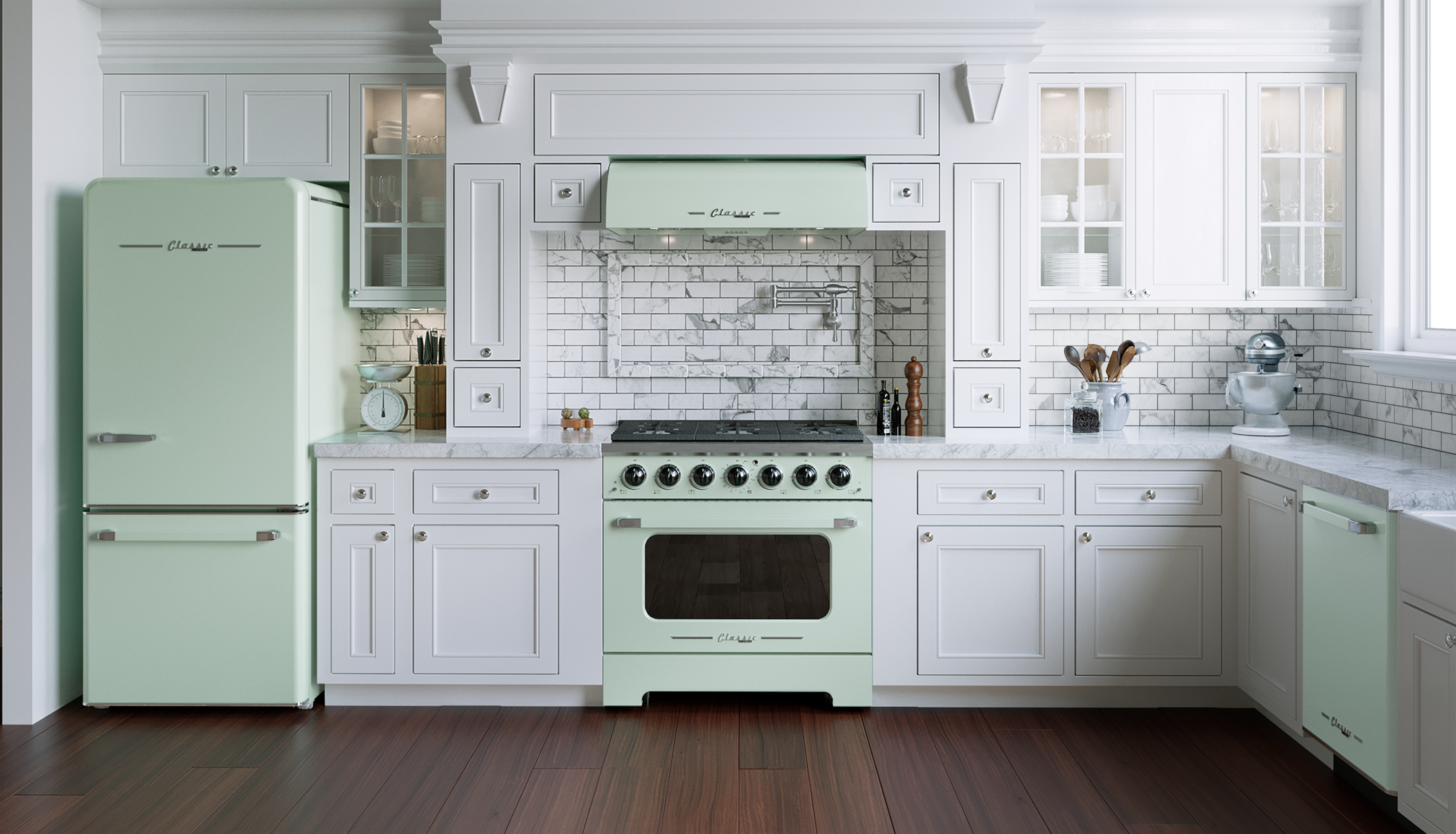 Unique Appliances - 5.2 cu. ft Gas Range in Summer Mint Green - UGP-36CR LG