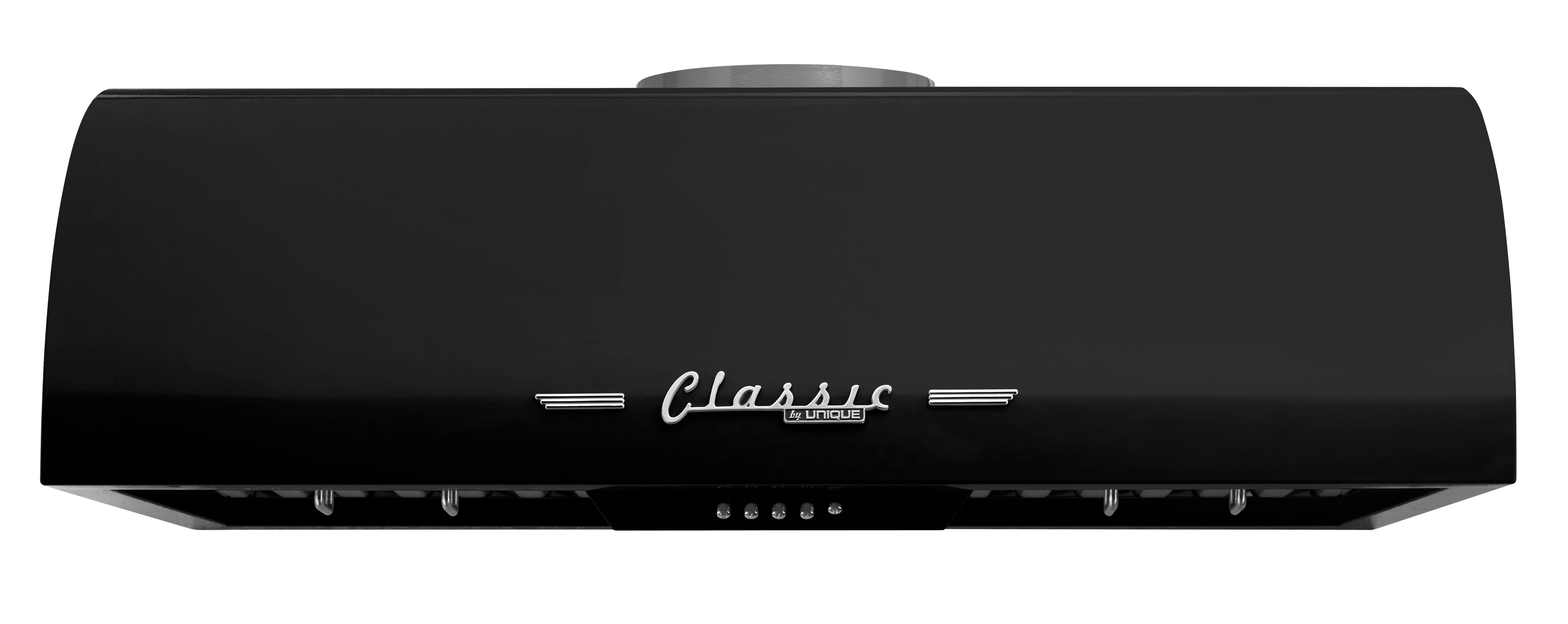 Unique Appliances - 36 Inch 700 CFM Under Cabinet Range Vent in Midnight Black - UGP-36CR RH B