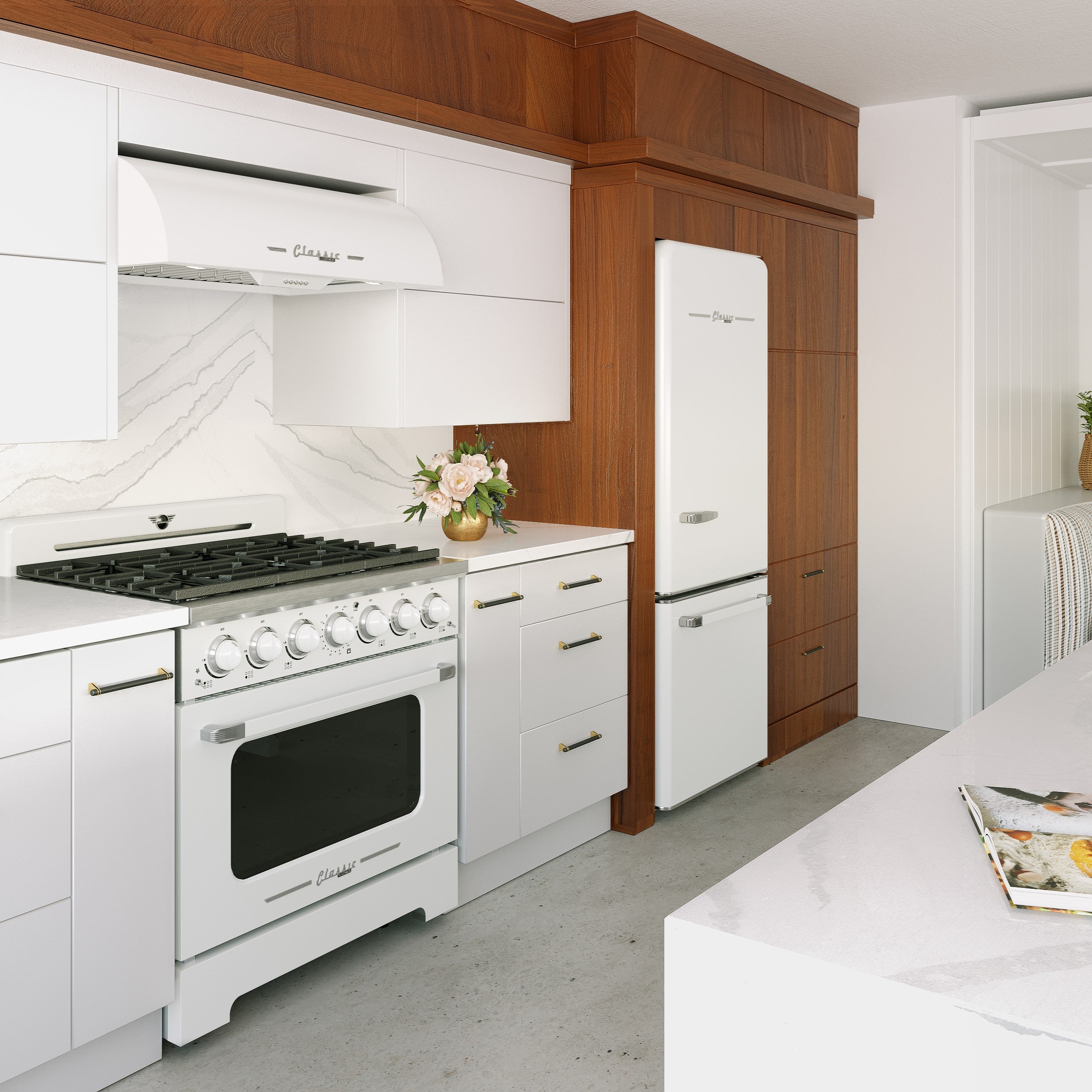 Unique Appliances - 36 Inch 700 CFM Under Cabinet Range Vent in Marshmallow White - UGP-36CR RH W