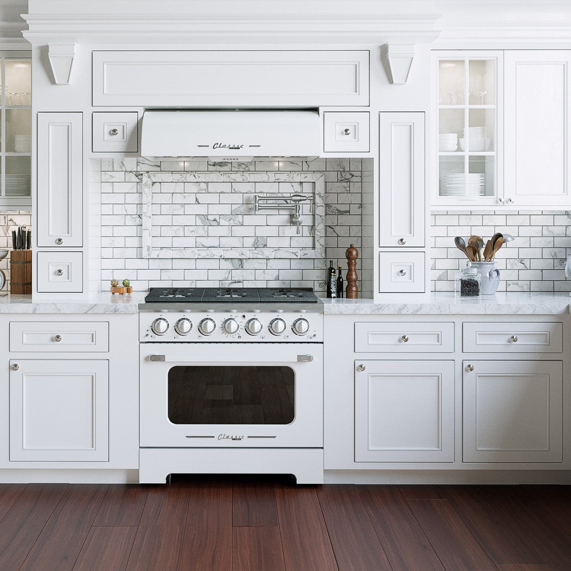 Unique Appliances - 36 Inch 700 CFM Under Cabinet Range Vent in Marshmallow White - UGP-36CR RH W