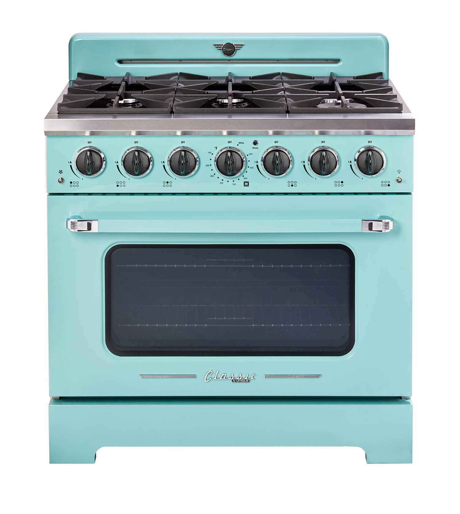 Unique Appliances - 5.2 cu. ft Gas Range in Ocean Mist Turquoise - UGP-36CR T