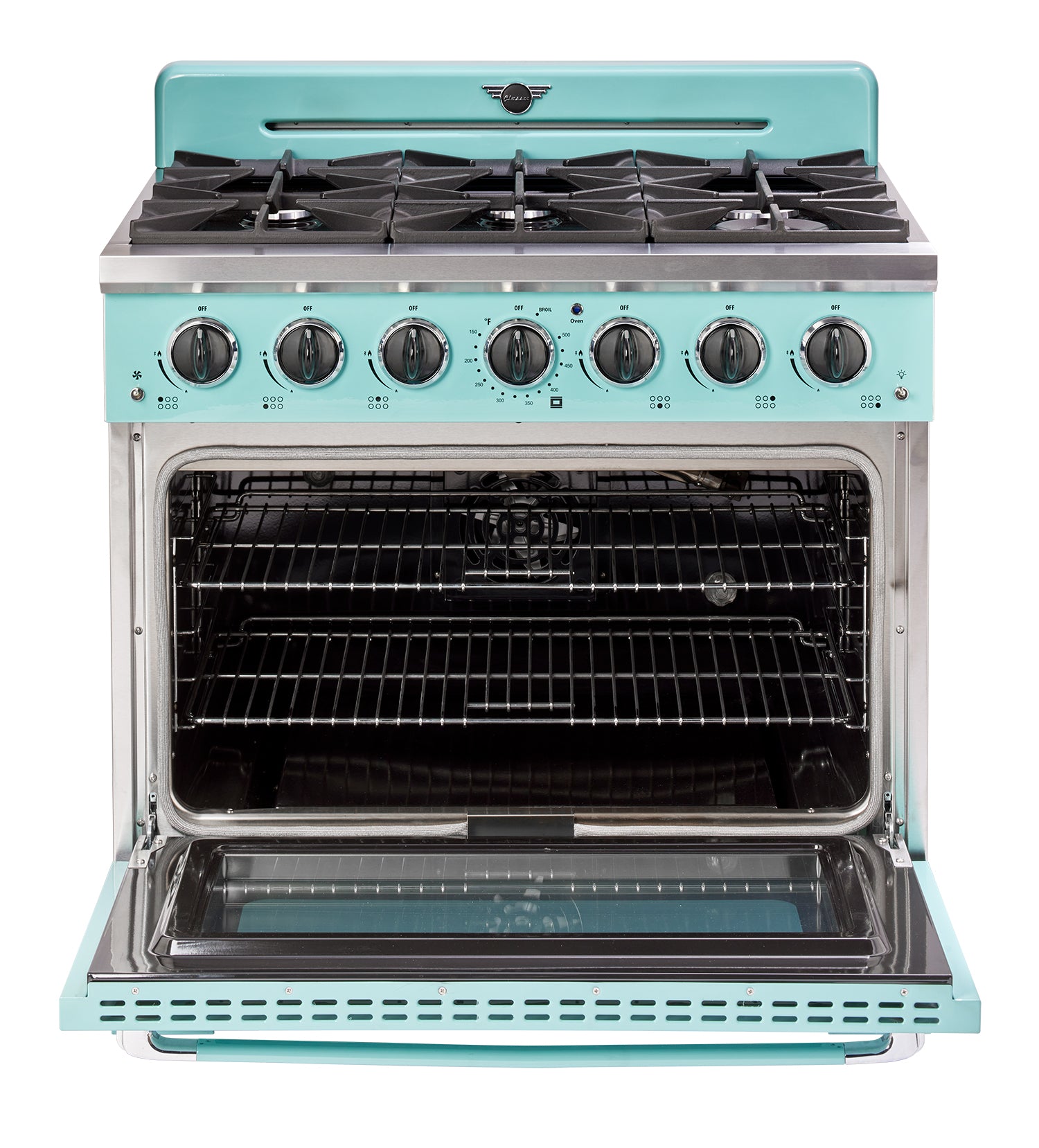 Unique Appliances - 5.2 cu. ft Gas Range in Ocean Mist Turquoise - UGP-36CR T