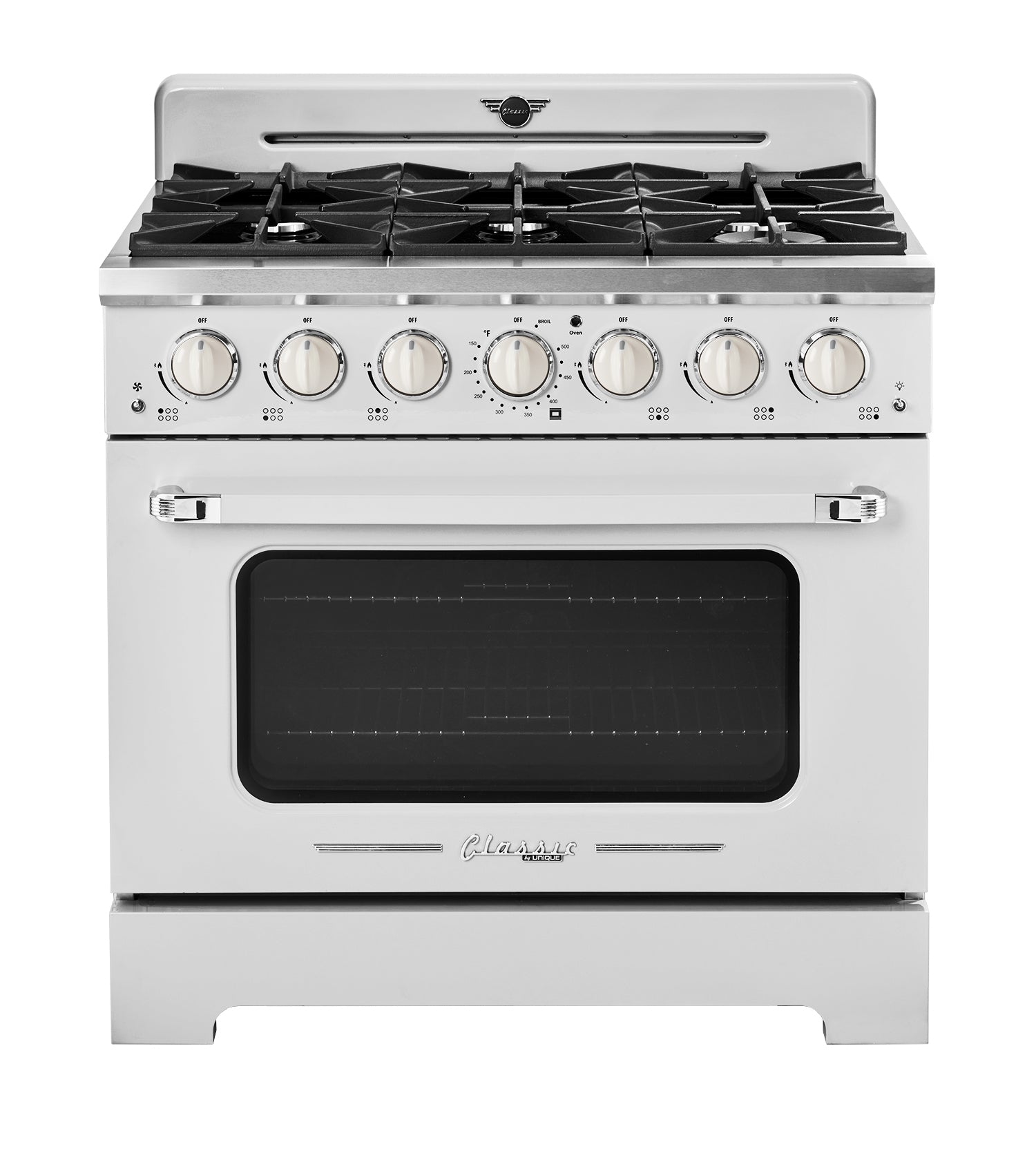 Unique Appliances - 5.2 cu. ft Gas Range in Marshmallow White - UGP-36CR W