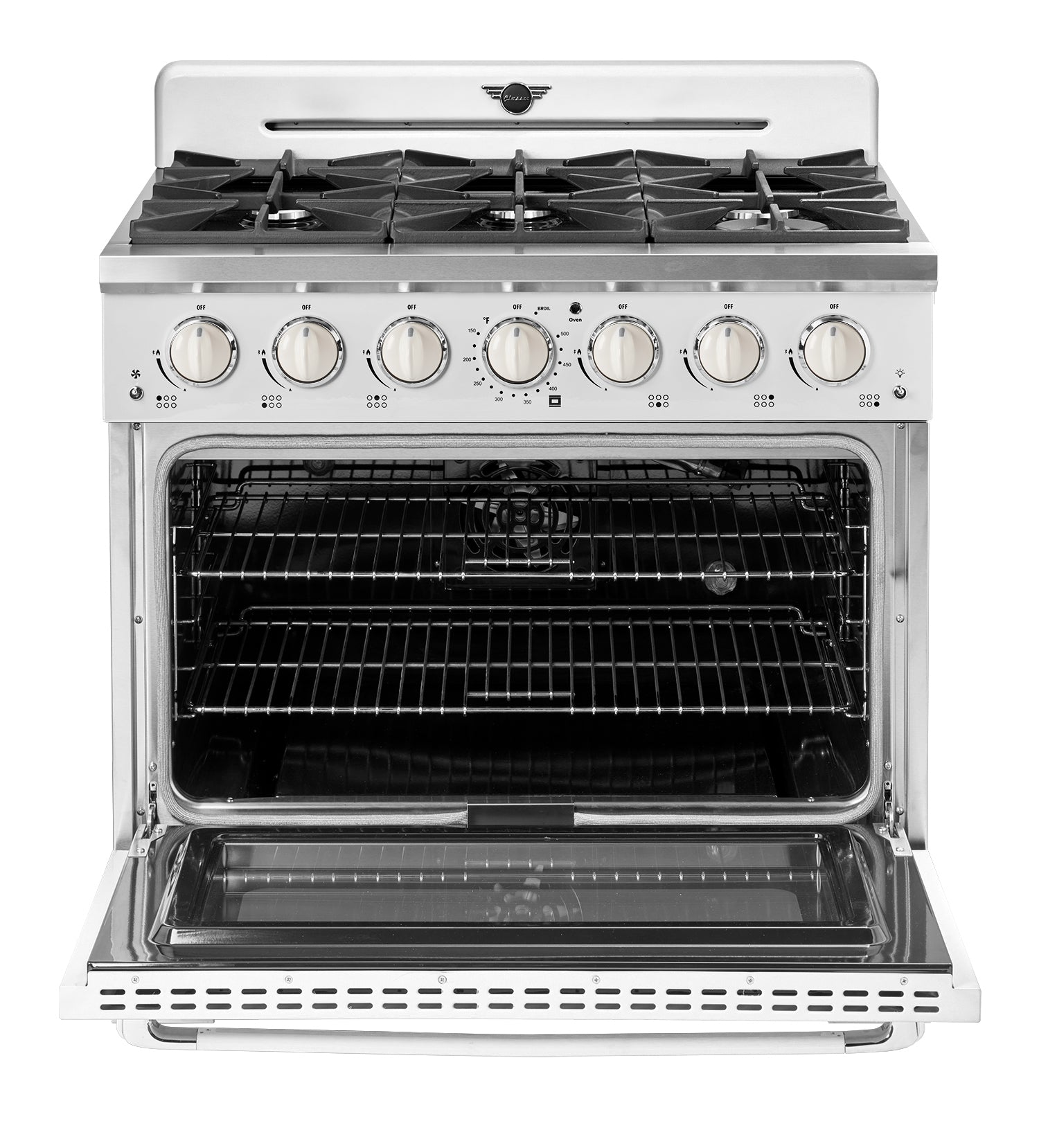 Unique Appliances - 5.2 cu. ft Gas Range in Marshmallow White - UGP-36CR W