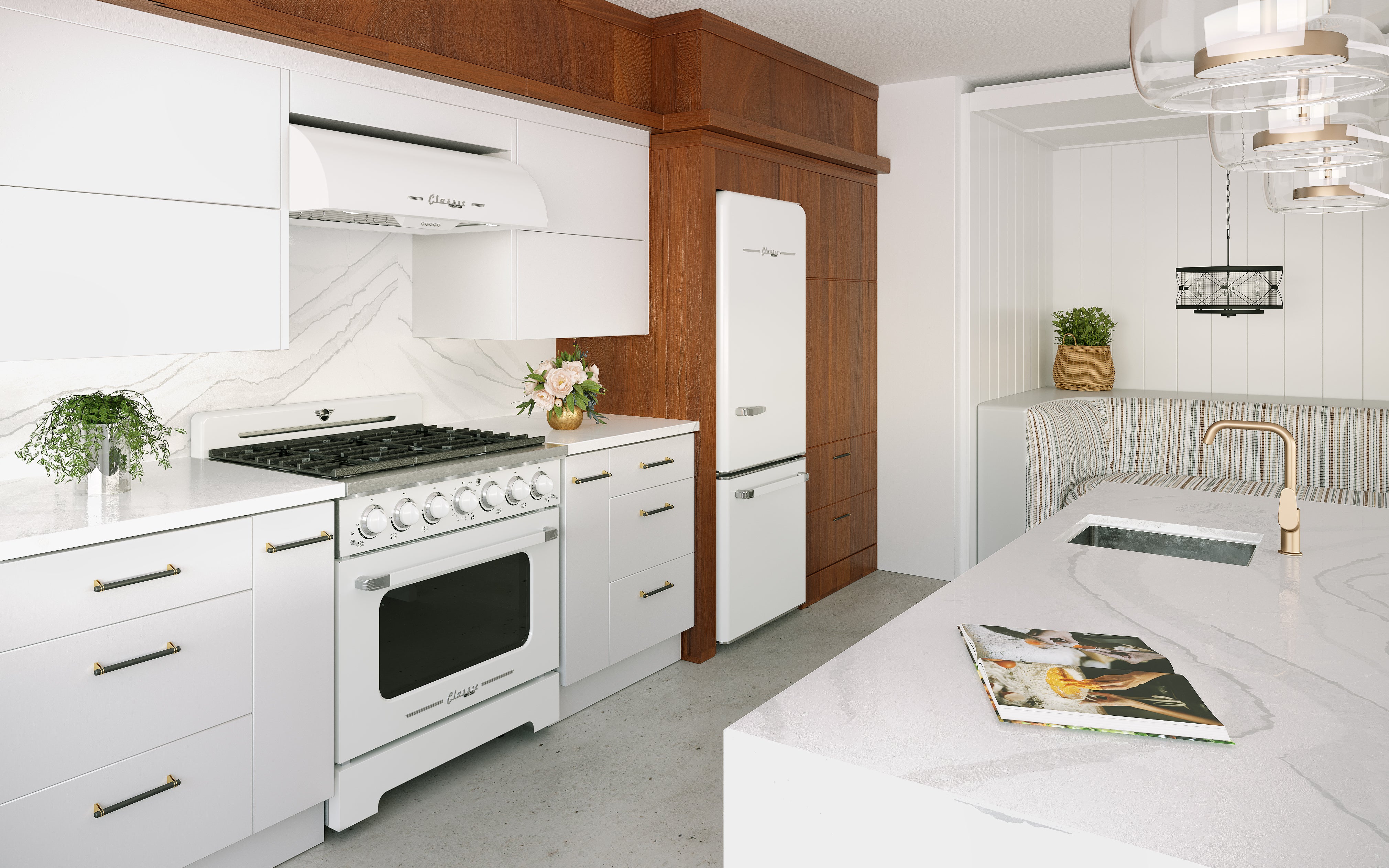 Unique Appliances - 5.2 cu. ft Gas Range in Marshmallow White - UGP-36CR W