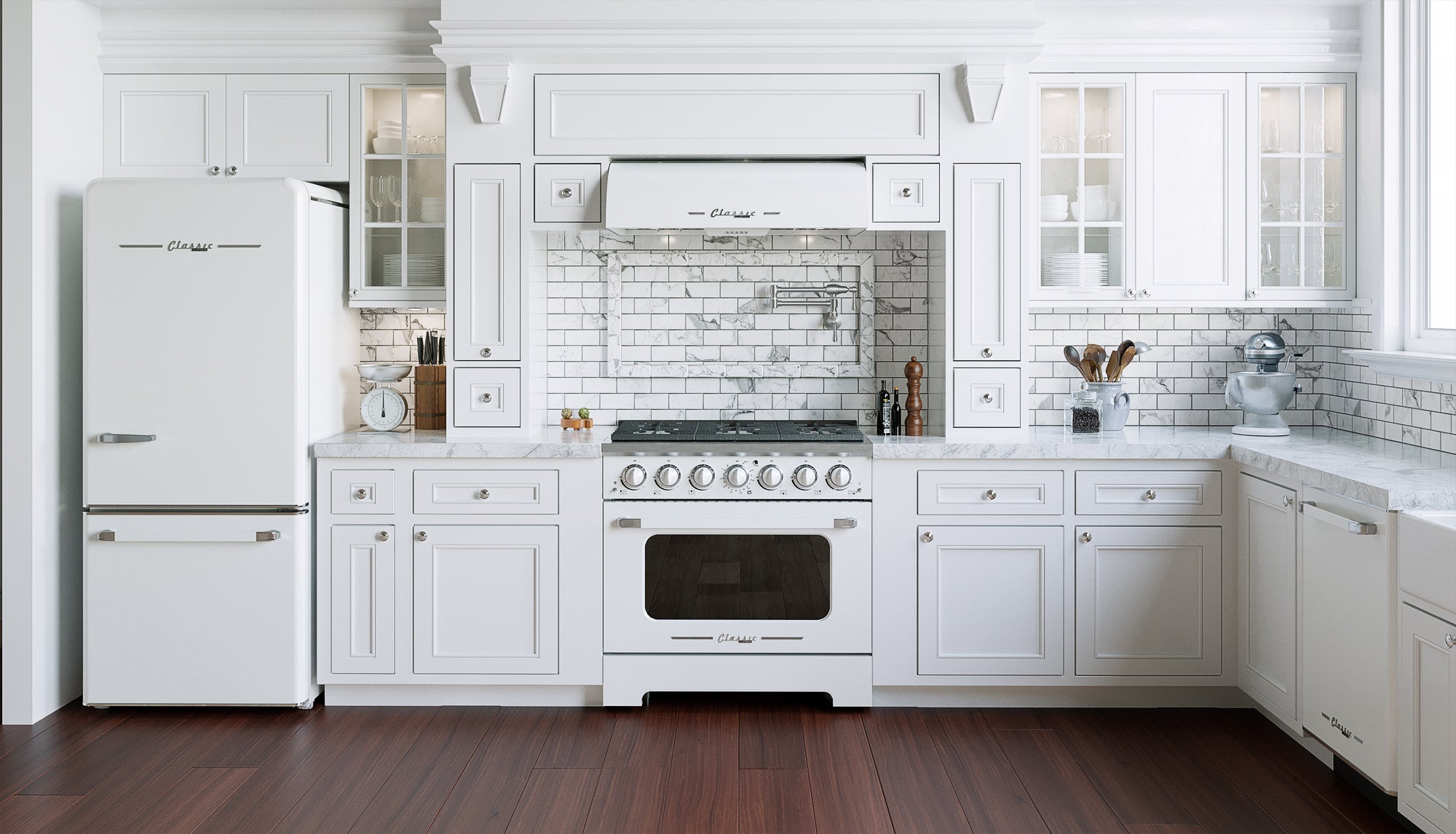 Unique Appliances - 5.2 cu. ft Gas Range in Marshmallow White - UGP-36CR W