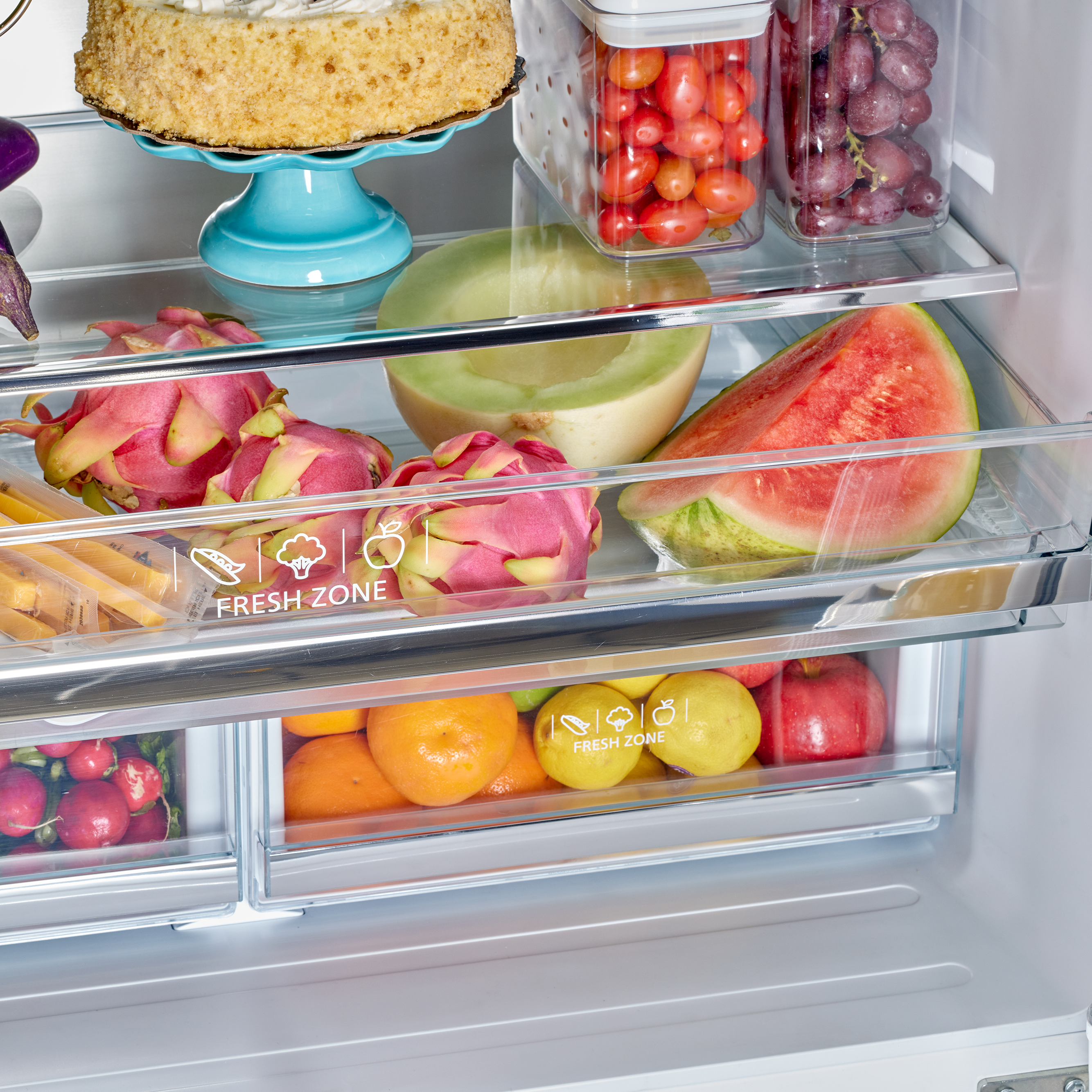 Unique Appliances - 35.7 Inch 21.4 cu. ft French Door Refrigerator in Ocean Mist Turquoise - UGP-595L T AC