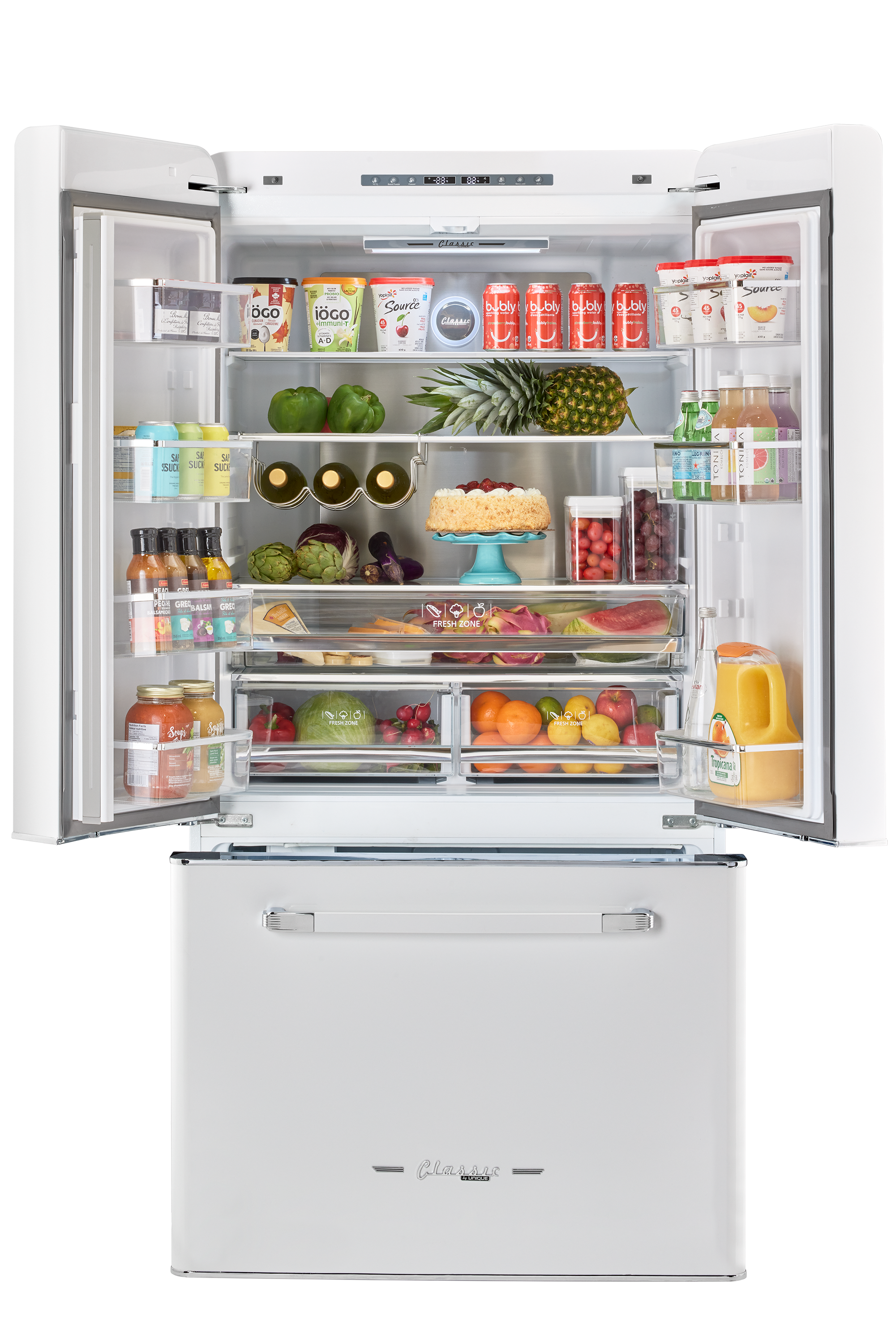 Unique Appliances - 35.7 Inch 21.4 cu. ft French Door Refrigerator in Marshmallow White - UGP-595L W AC