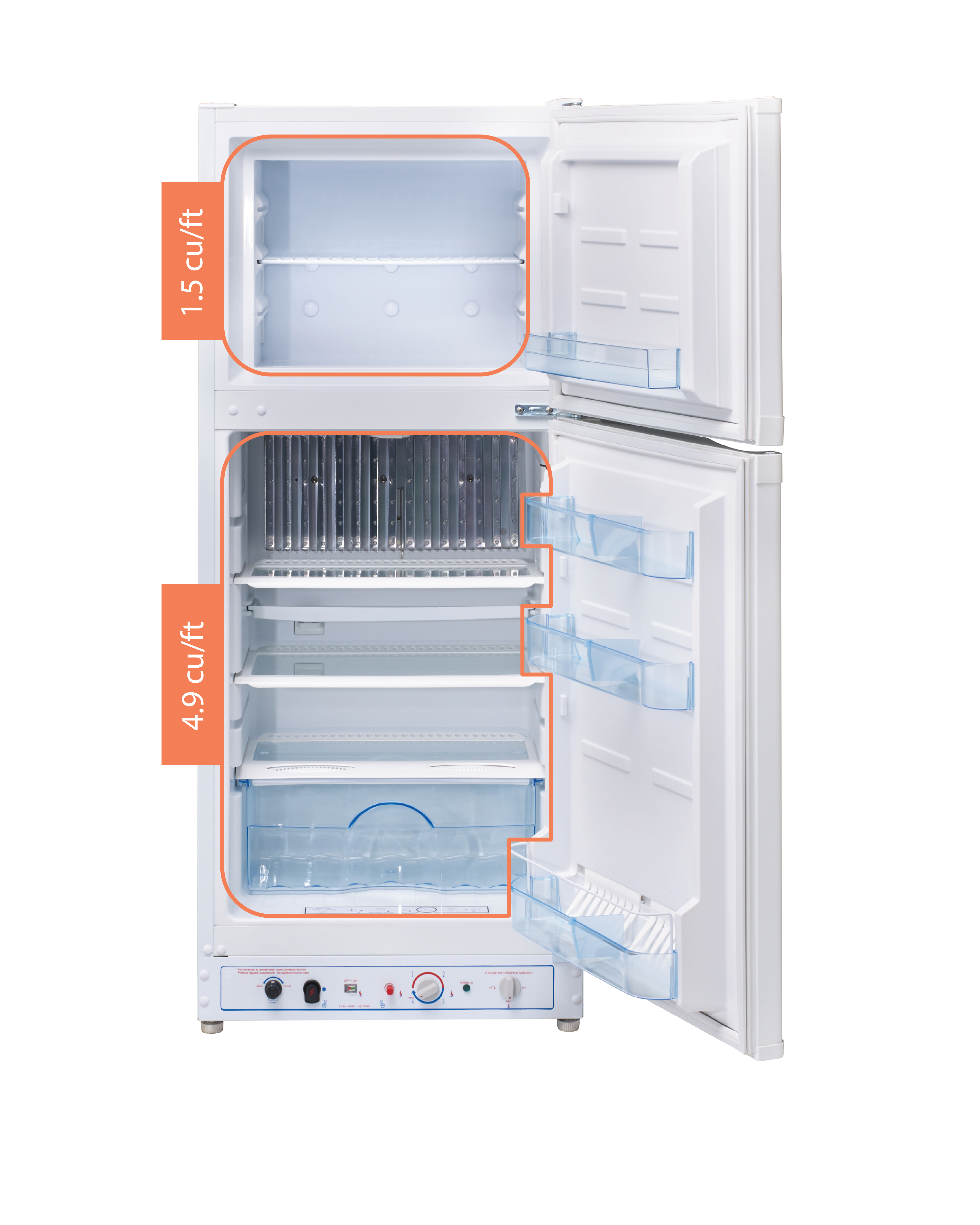 Unique Appliances - 23.75 Inch 6.4 cu. ft Top Mount Refrigerator in White - UGP-6C CM W