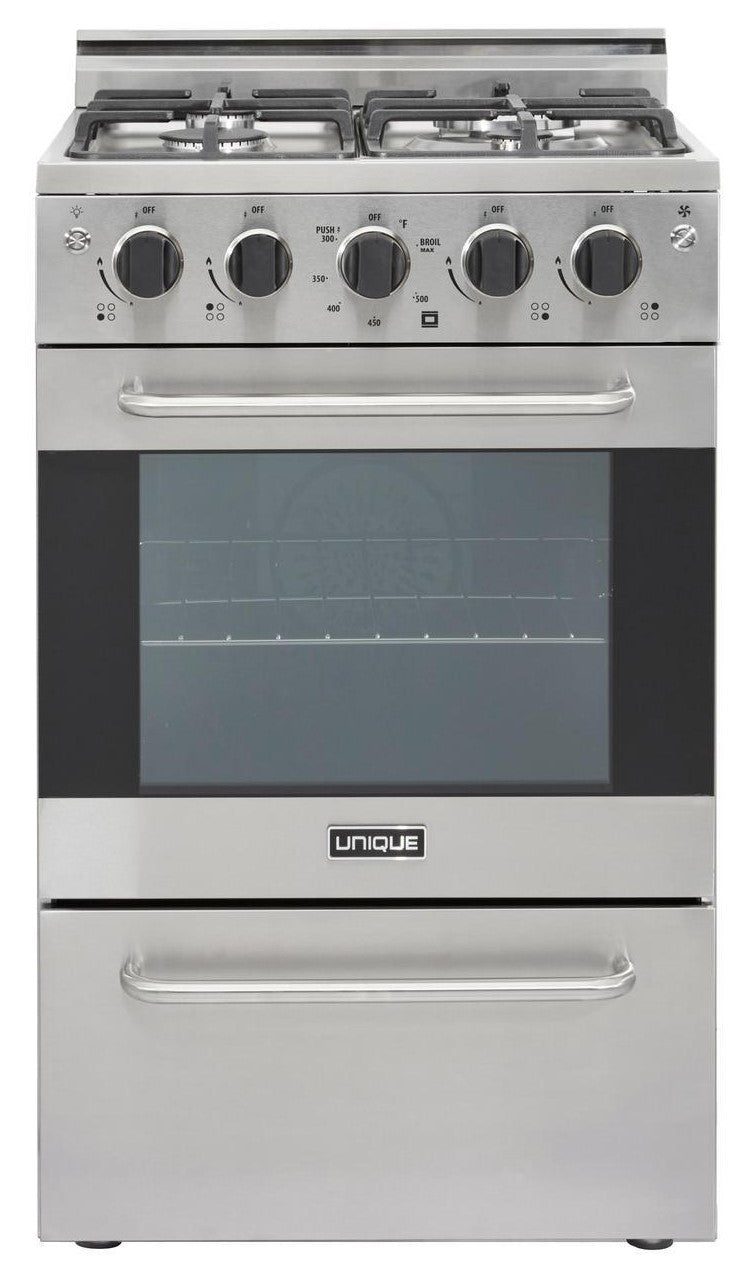 Unique Appliances - 1.6 cu. ft Gas Range in Stainless - UGP-20V PC1 SS