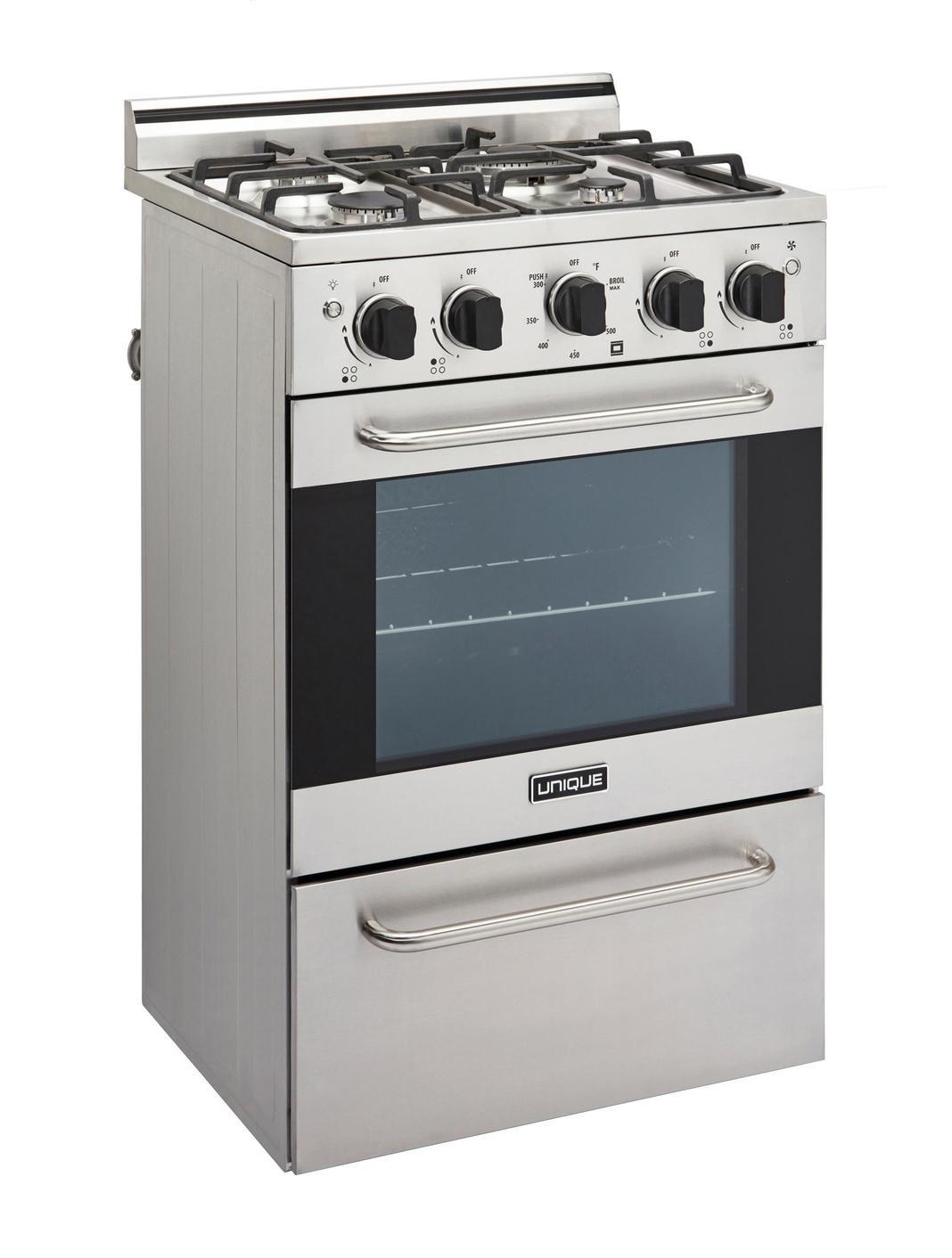 Unique Appliances - 1.6 cu. ft Gas Range in Stainless - UGP-20V PC1 SS