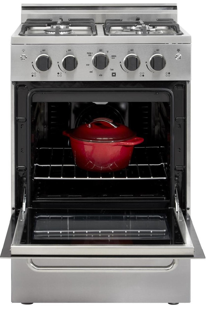 Unique Appliances - 2.3 cu. ft Gas Range in Stainless - UGP-24V PC1 SS