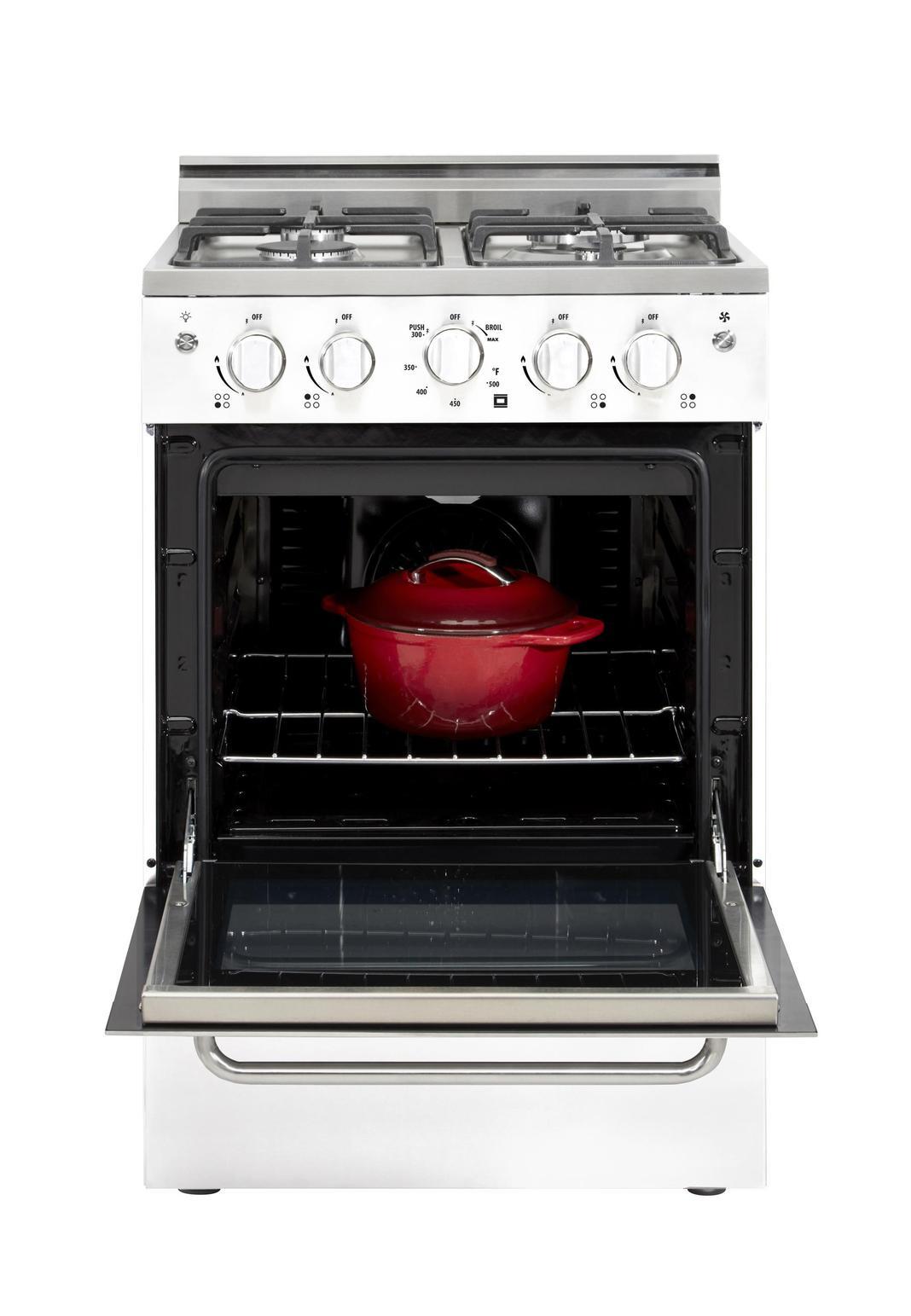 Unique Appliances - 2.3 cu. ft Gas Range in White - UGP-24V PC1 W