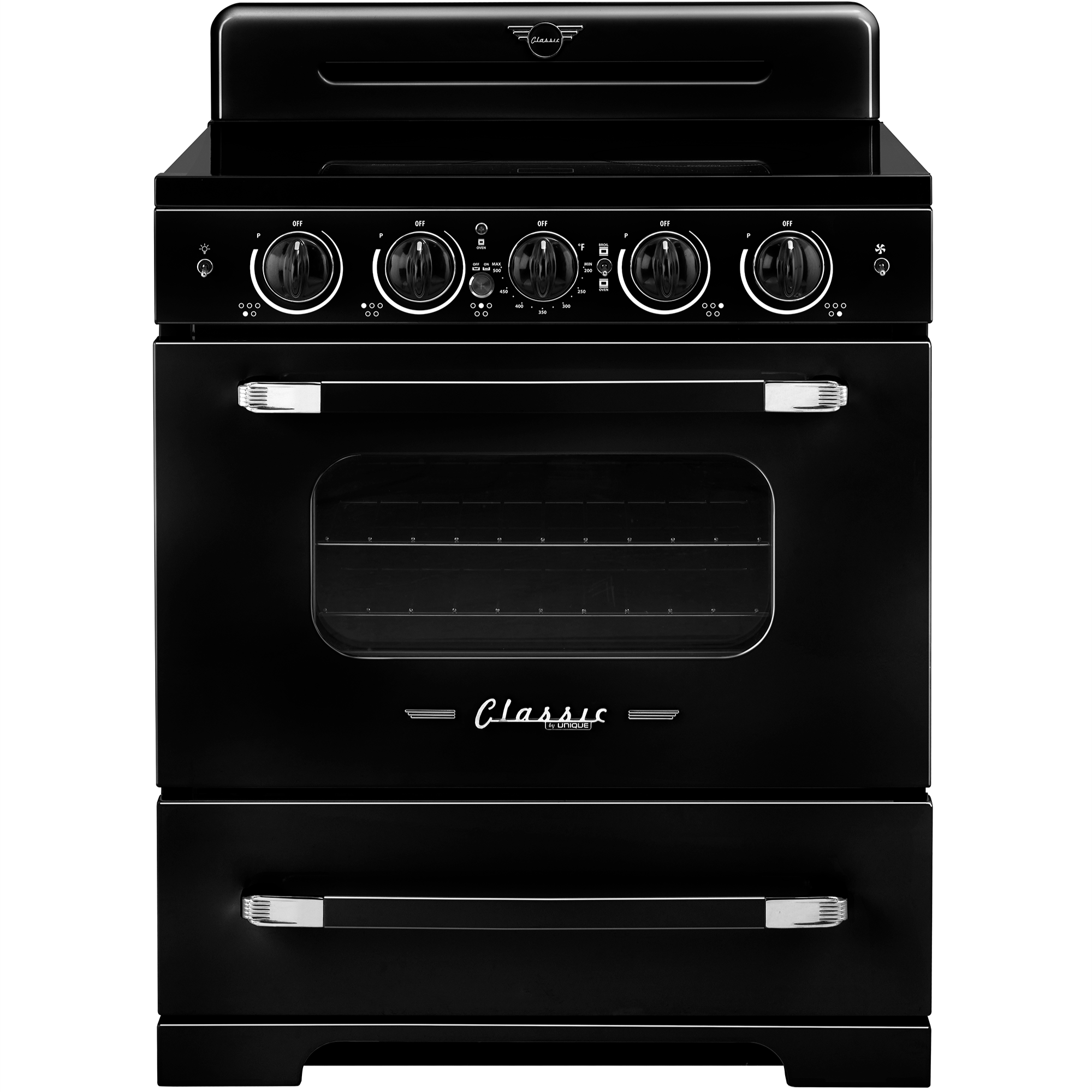 Unique Appliances - 3.9 cu. Ft. cu. ft Induction Range Range in Black - UNQ-30CR IC B