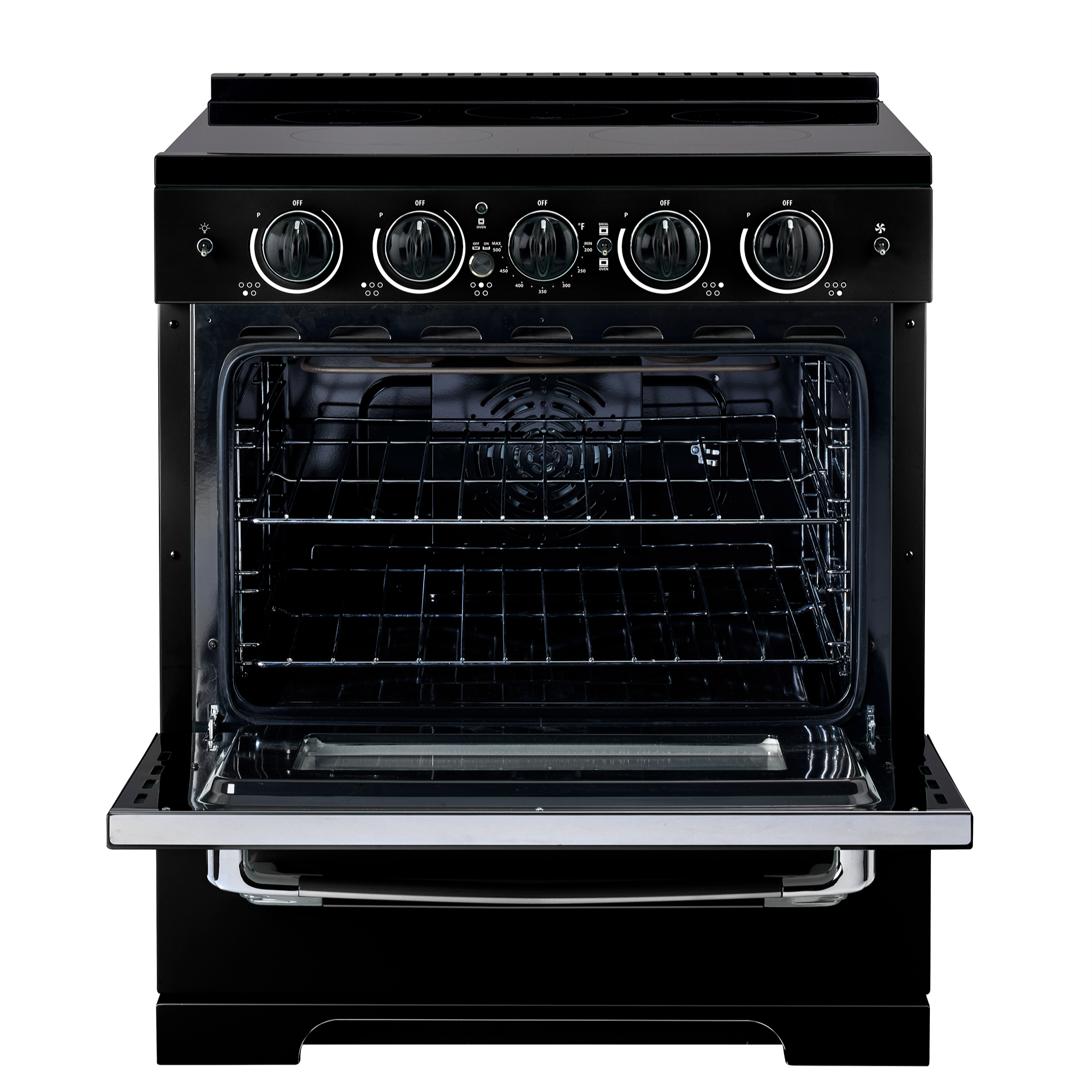 Unique Appliances - 3.9 cu. Ft. cu. ft Induction Range Range in Black - UNQ-30CR IC B