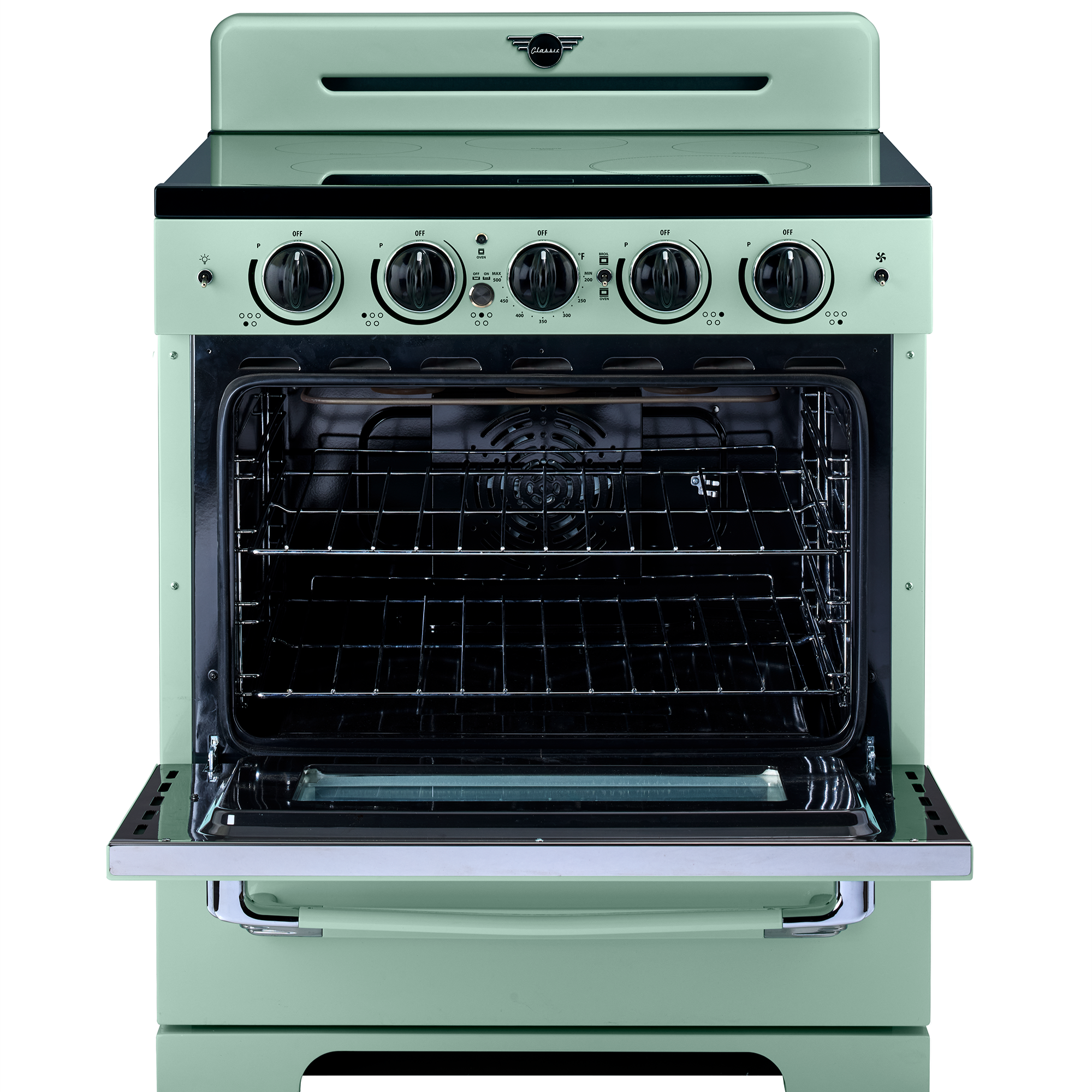 Unique Appliances - 3.9 cu. Ft. cu. ft Induction Range Range in Light Green - UNQ-30CR IC LG