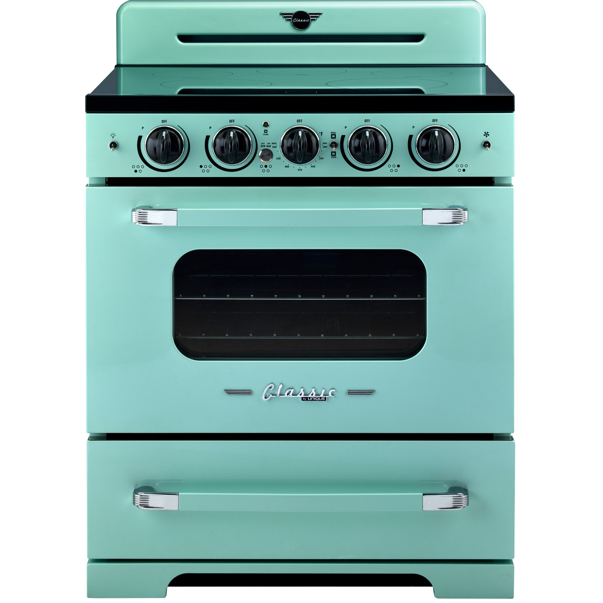 Unique Appliances - 3.9 cu. Ft. cu. ft Induction Range Range in Turquoise - UNQ-30CR IC T