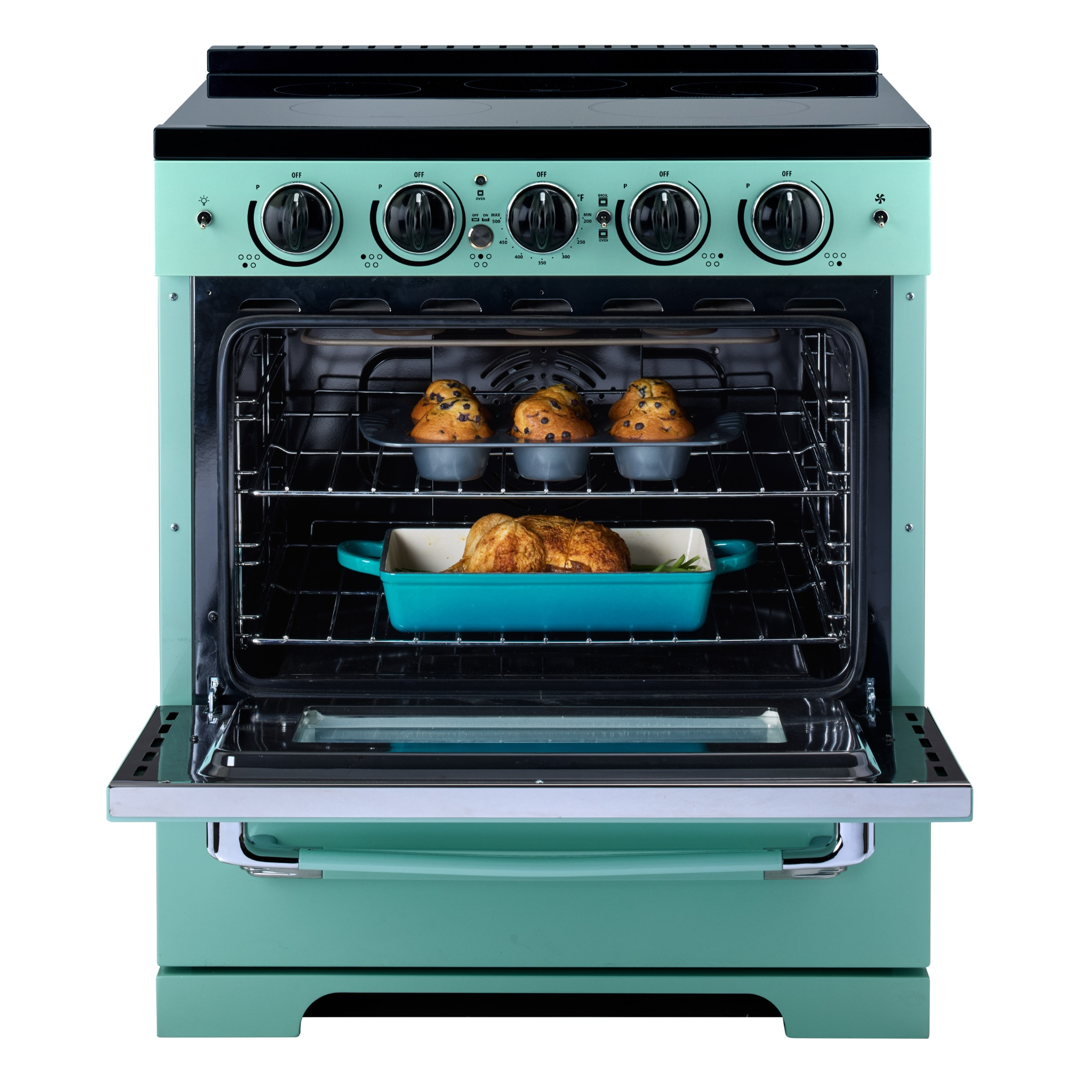 Unique Appliances - 3.9 cu. Ft. cu. ft Induction Range Range in Turquoise - UNQ-30CR IC T