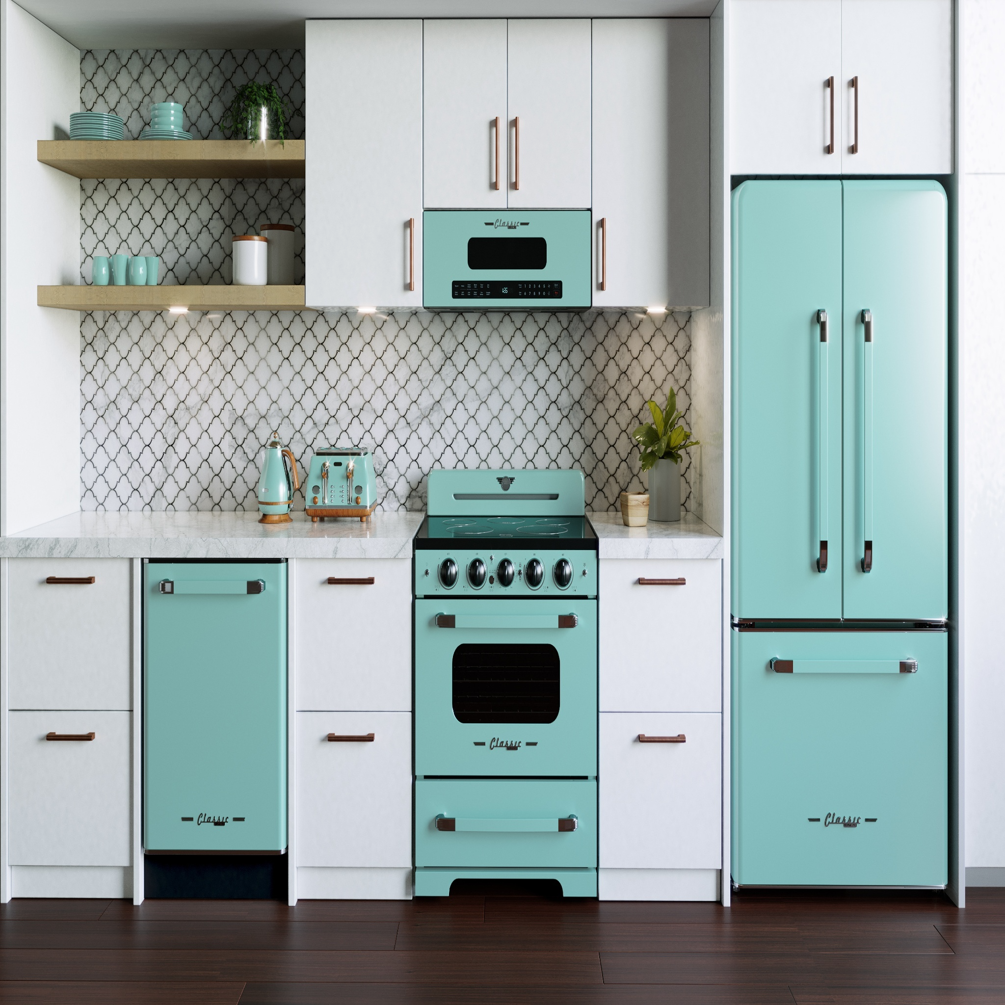 Unique Appliances - 3.9 cu. Ft. cu. ft Induction Range Range in Turquoise - UNQ-30CR IC T