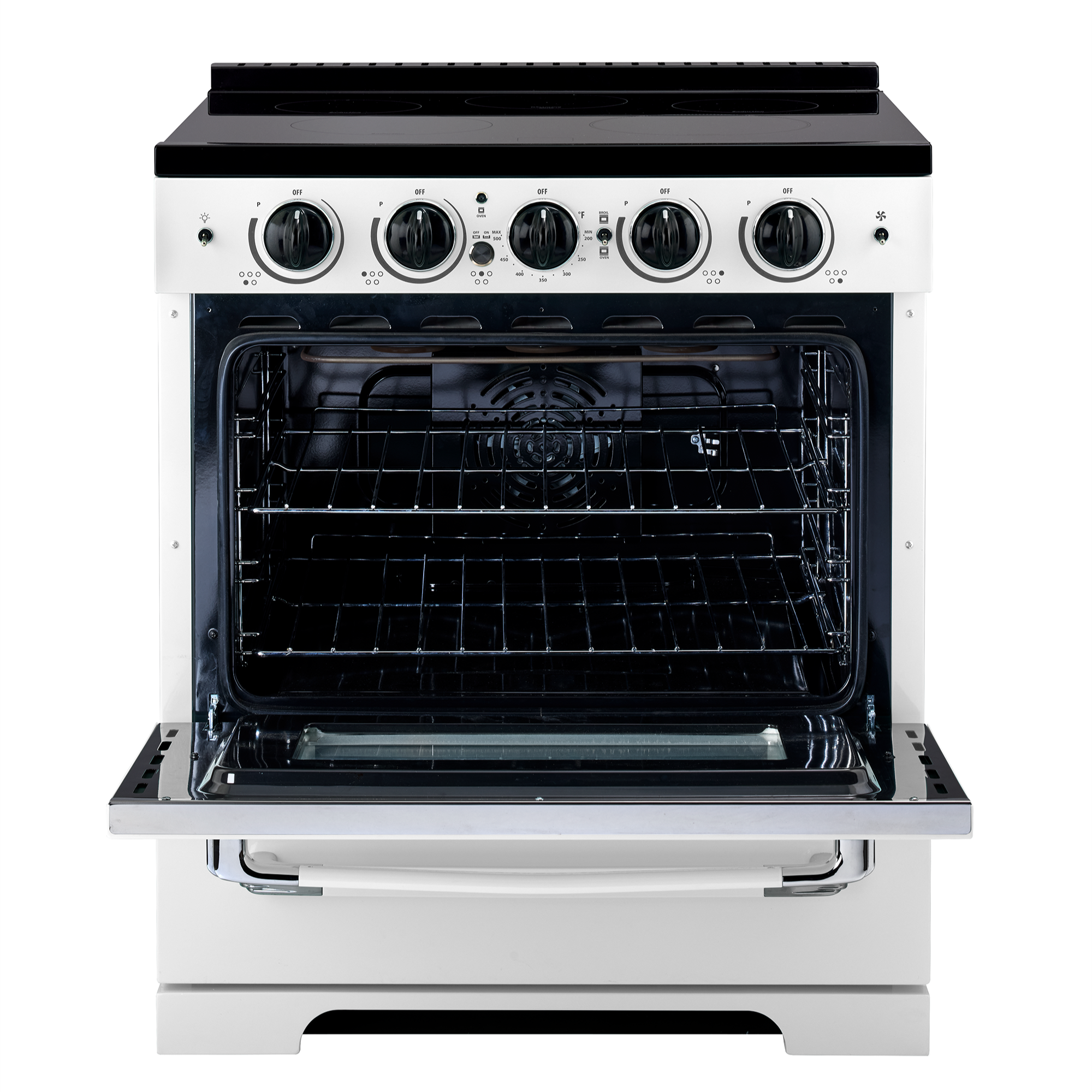 Unique Appliances - 3.9 cu. Ft. cu. ft Induction Range Range in White - UNQ-30CR IC W