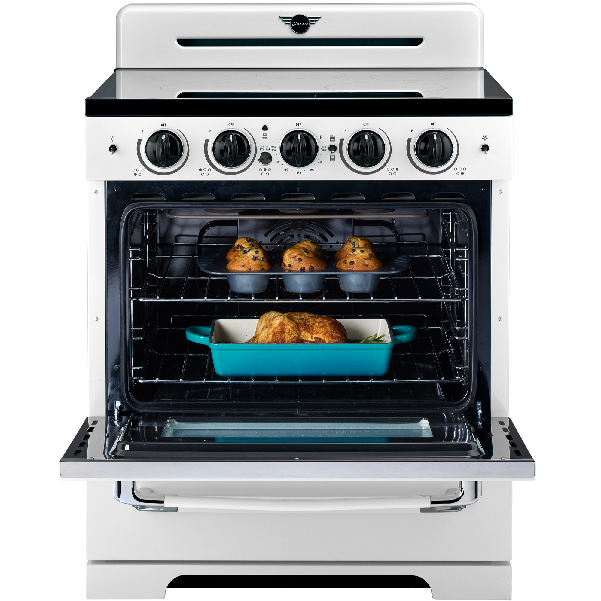 Unique Appliances - 3.9 cu. Ft. cu. ft Induction Range Range in White - UNQ-30CR IC W