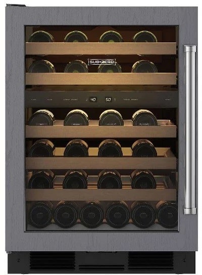 Sub-Zero - 23.875 Inch 46 Bottle Built In / Integrated Wine Fridge Refrigerator in Panel Ready - UW-24/OLH