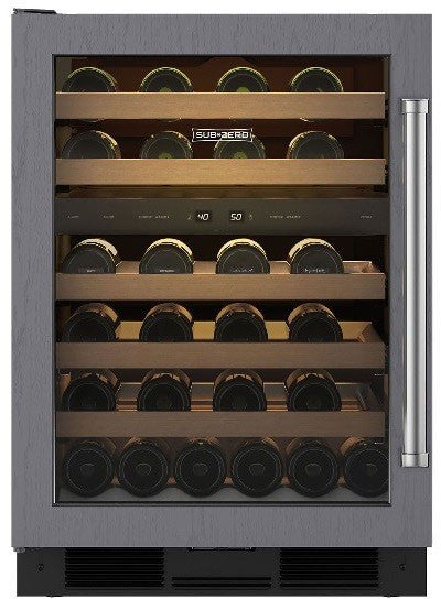 Sub-Zero - 23.875 Inch 46 Bottle Wine Fridge Refrigerator in Stainless - UW-24/S/PHLH